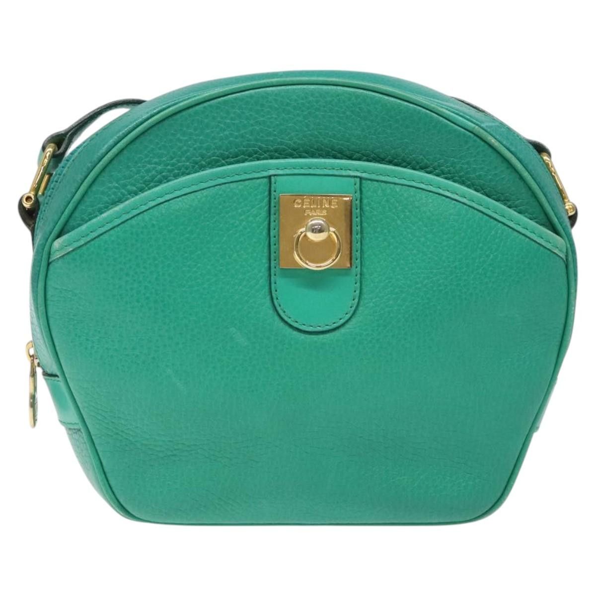 Celine CELINE Shoulder Bag Leather Green Gold Size ONE SIZE - 2 Thumbnail