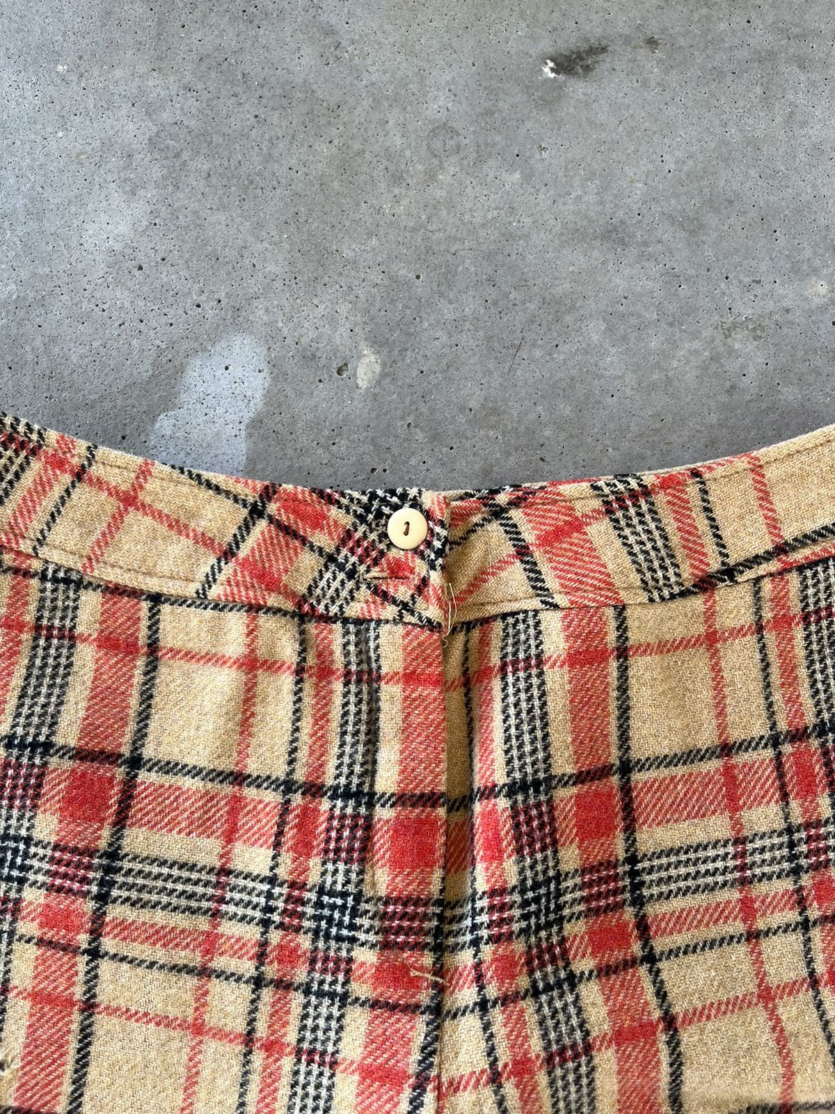 Vintage 1970’s Wool Plaid Flared Dress Pants Size US 28 / EU 44 - 3 Thumbnail