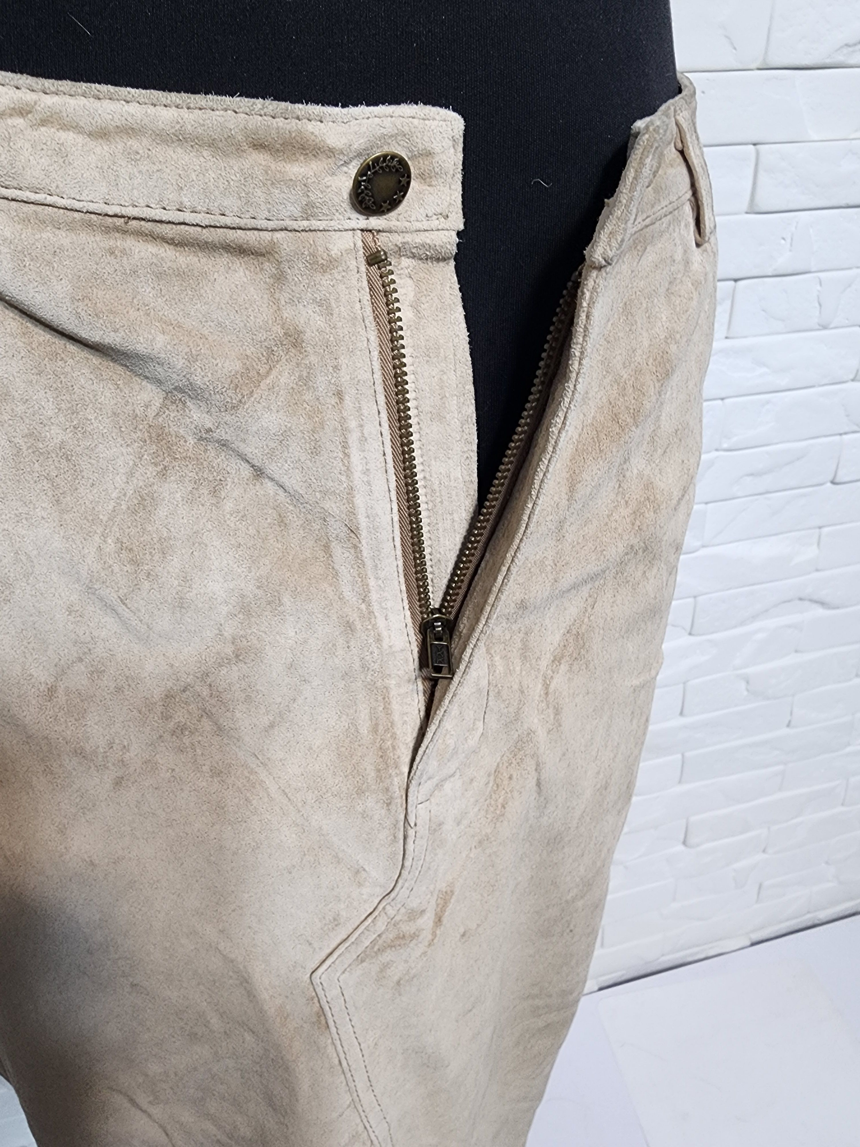 Other Beige Leather Skirt: Skirt.with Pockets Size 32" / US 10 / IT 46 - 7 Thumbnail