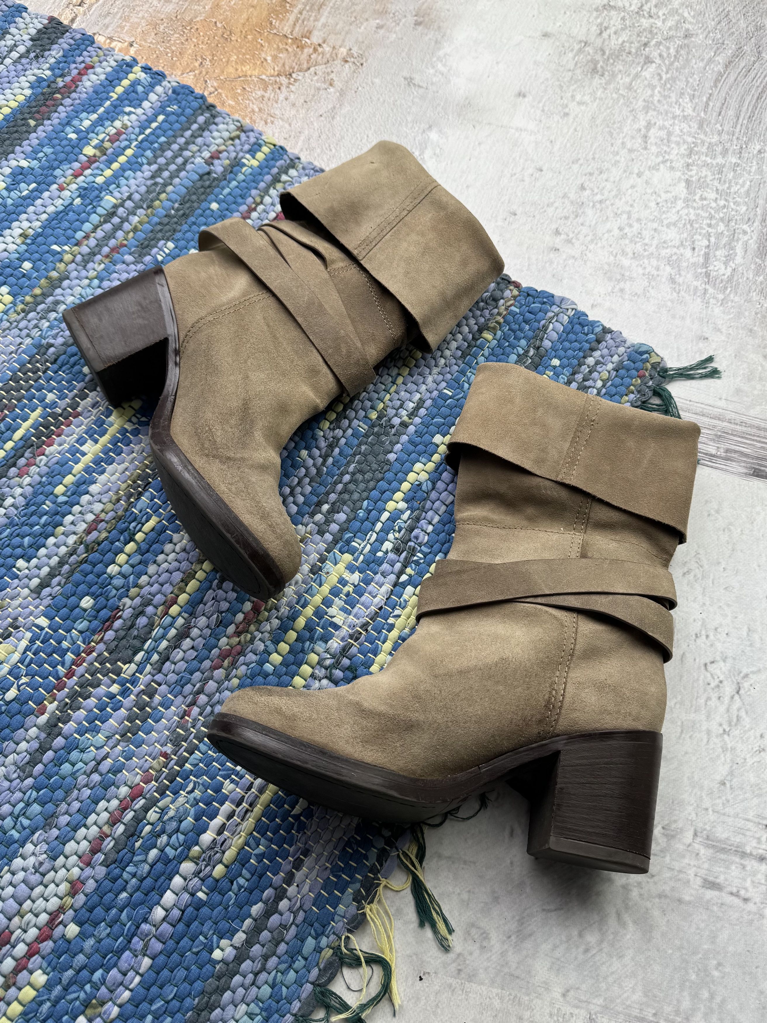 Japanese Brand Vintage Leather Boots With Straps A691D8(114) Size US 10 / IT 40 - 3 Thumbnail