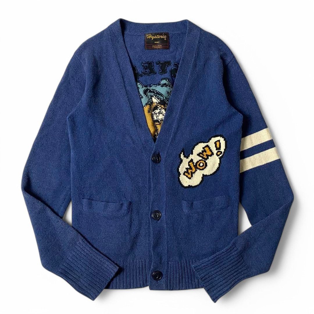 Hysteric Glamour Hysteric Glamour - M Blue Knit Cardigan Sweater Backprint Size US M / EU 48-50 / 2 - 2 Thumbnail