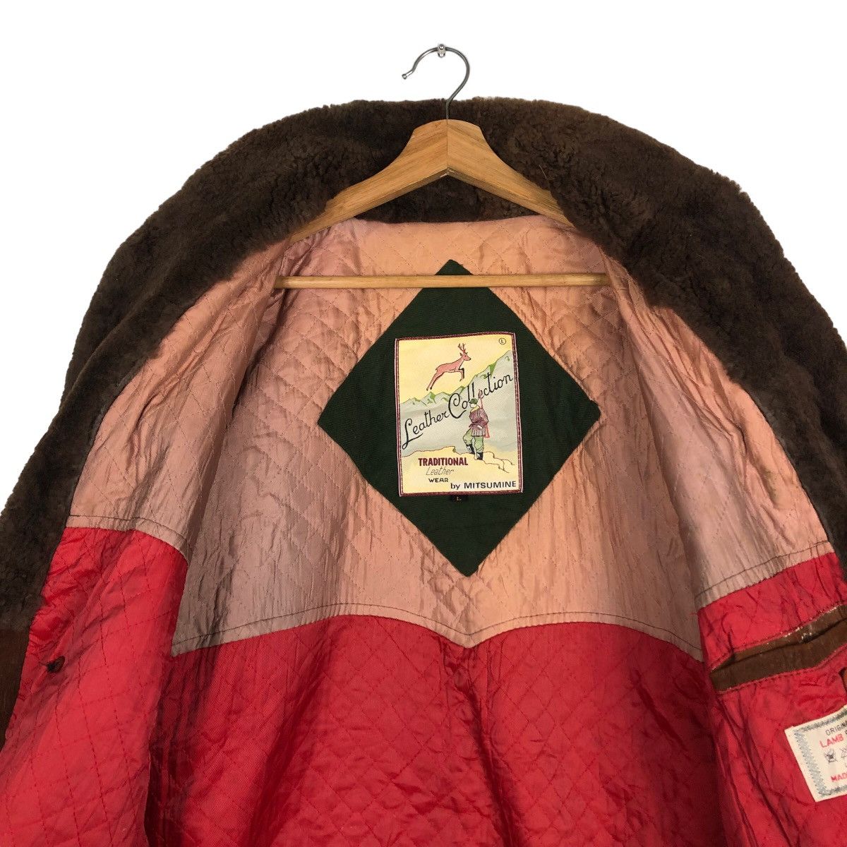 Japanese Brand Vtg Lamb Skin Leather Jacket Made in France Mitsumine Japan Size US L / EU 52-54 / 3 - 14 Thumbnail
