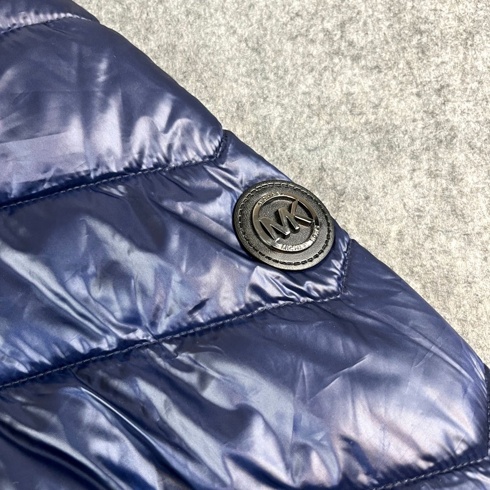 Michael Kors Michael Kors Womens Packable Puffer Jacket UK 16 Shiny Blue Hooded Designer Size XXL / US 16-18 / IT 52-54 - 3 Thumbnail