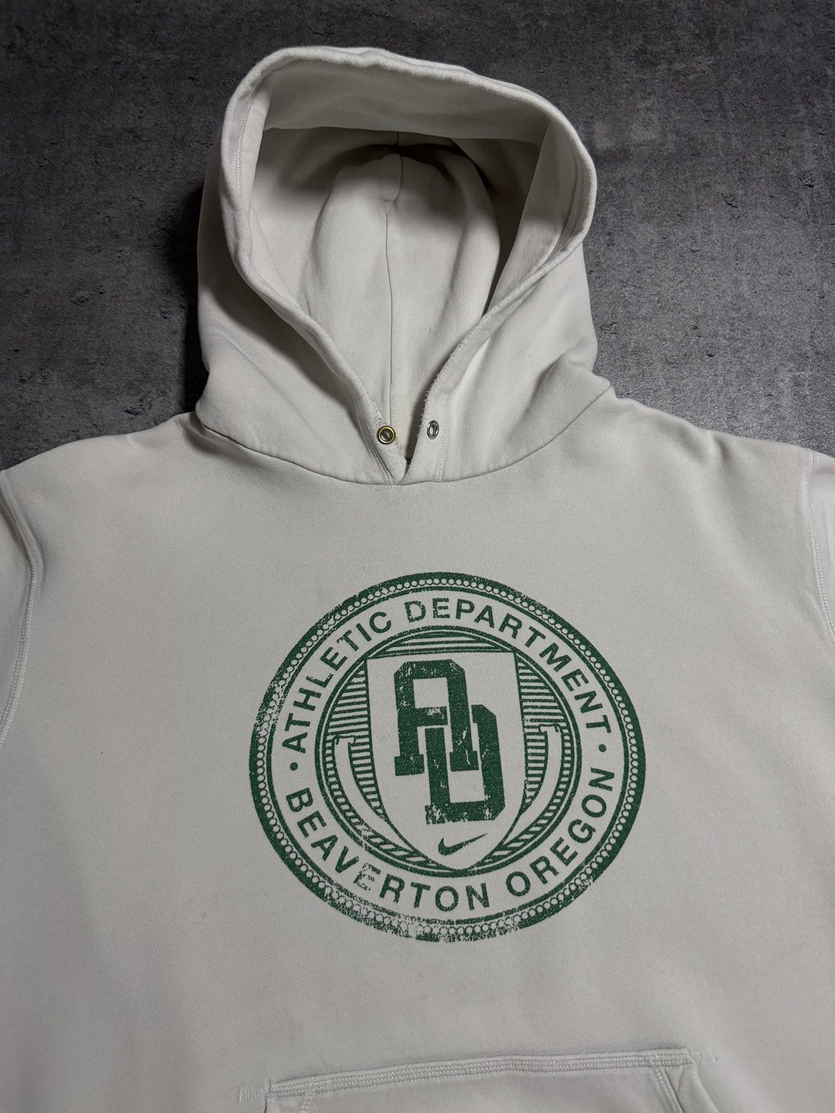 Nike × Vintage Nike Vintage Boxy Hoodie Swoosh Central Logo Department Y2K Size US XL / EU 56 / 4 - 3 Thumbnail