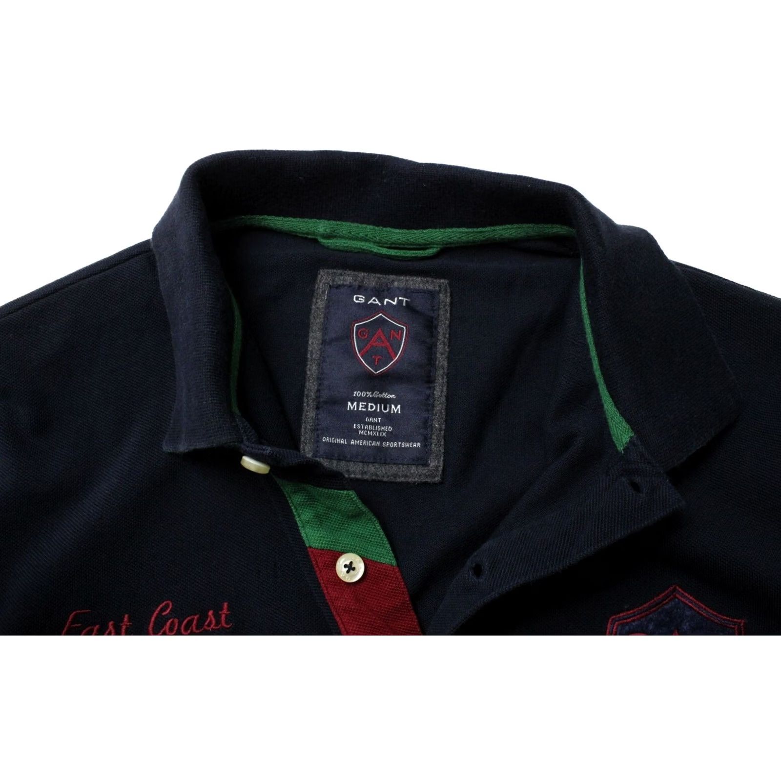 Gant GANT T-Shirt Polo Embroidered Dark Blue MEN M Short Sleeve Shirt Size US M / EU 48-50 / 2 - 4 Thumbnail