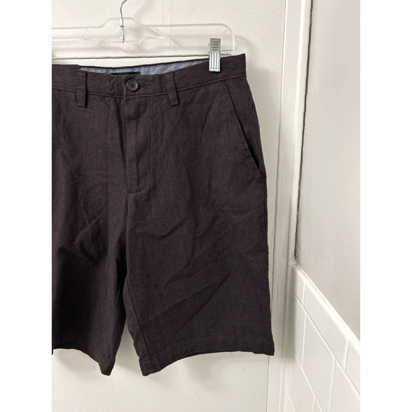 Banana Republic Banana Republic Emerson Short Mens Size 29 Brown Slim Straight Fit 11" Inseam NWT Solid Cotton Chino Casual Summer Spring Mens Size US 29 - 6 Thumbnail