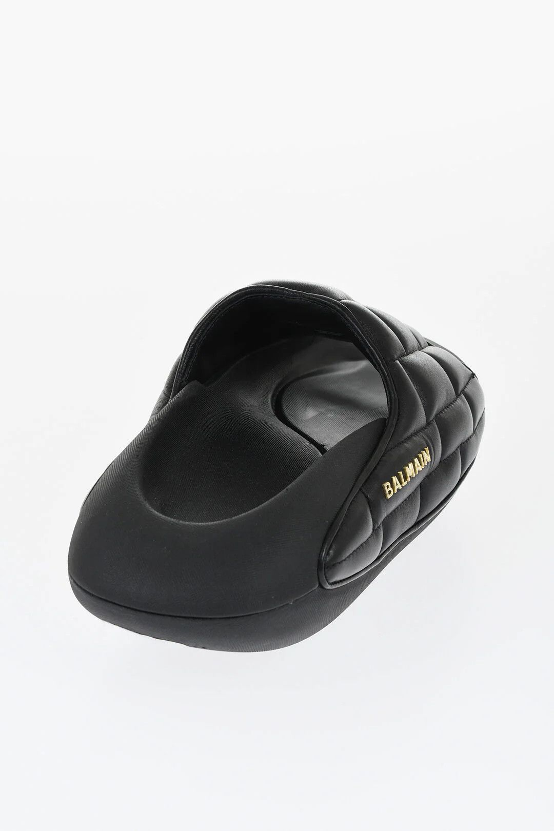 Balmain og1mm0326 Quilted Leather Sandals in Black Size US 8 / EU 41 - 3 Thumbnail