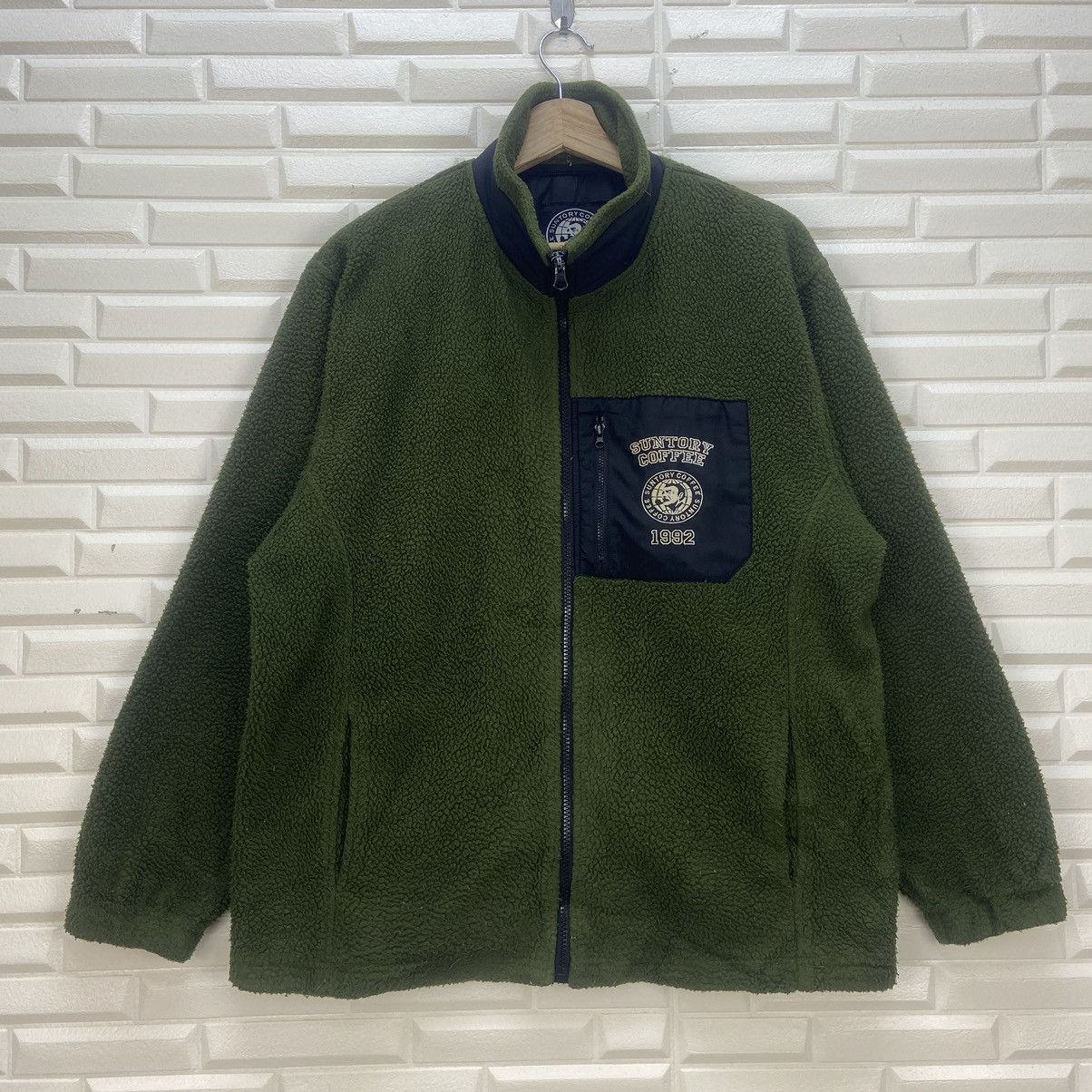 Japanese Brand Suntory Coffee Fleece Sherpa Jacket Size US M / EU 48-50 / 2 - 3 Thumbnail
