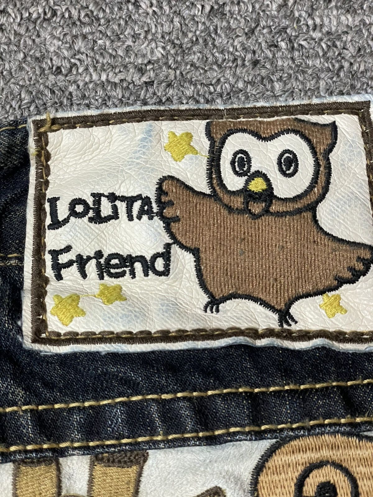 Japanese Brand × Vintage LOLITA JEANS Owl Rusty Blue Distressed Denim (92) Size US 32 / EU 48 - 9 Thumbnail