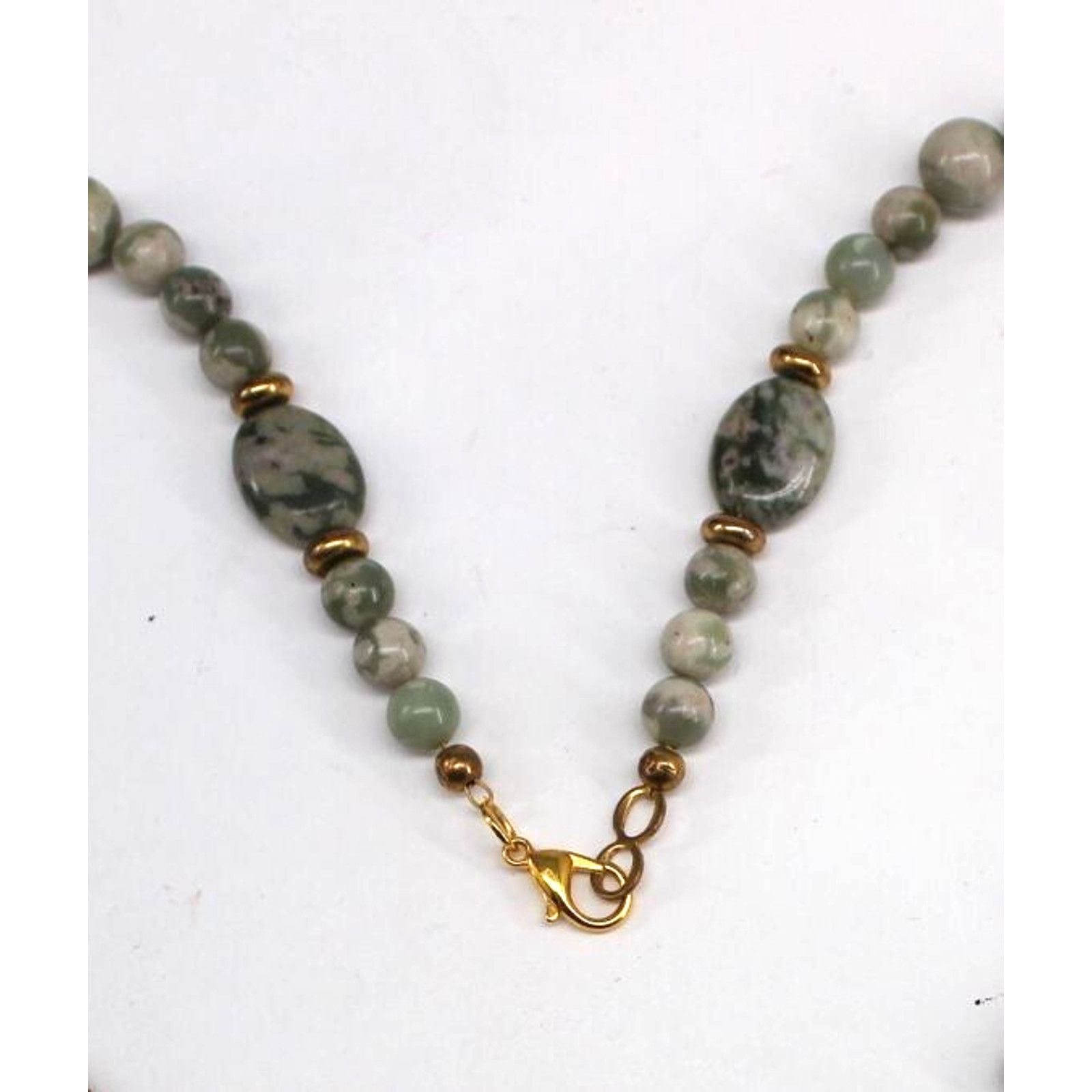 Other Wood & Jasper Bead Necklace 19" • Gray Moss Size ONE SIZE - 4 Thumbnail