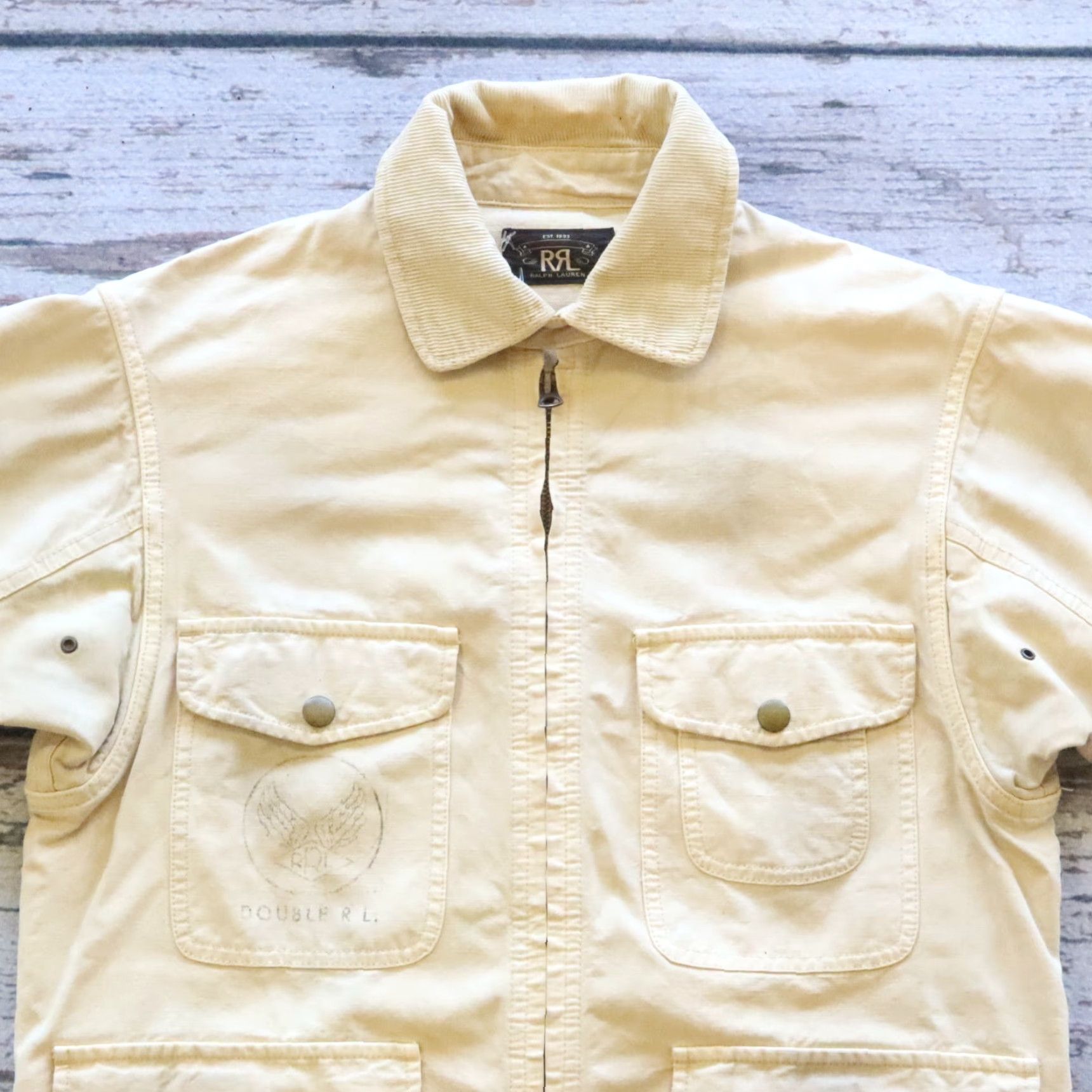 Doublet VINTAGE Double RL Ralph Lauren Trucker Jacket XS Men Beige Bomber Jacket Jacket Mens XS Beige Vintage Trucker Jacket Ralph Lauren Double RL Size US XS / EU 42 / 0 - 2 Thumbnail