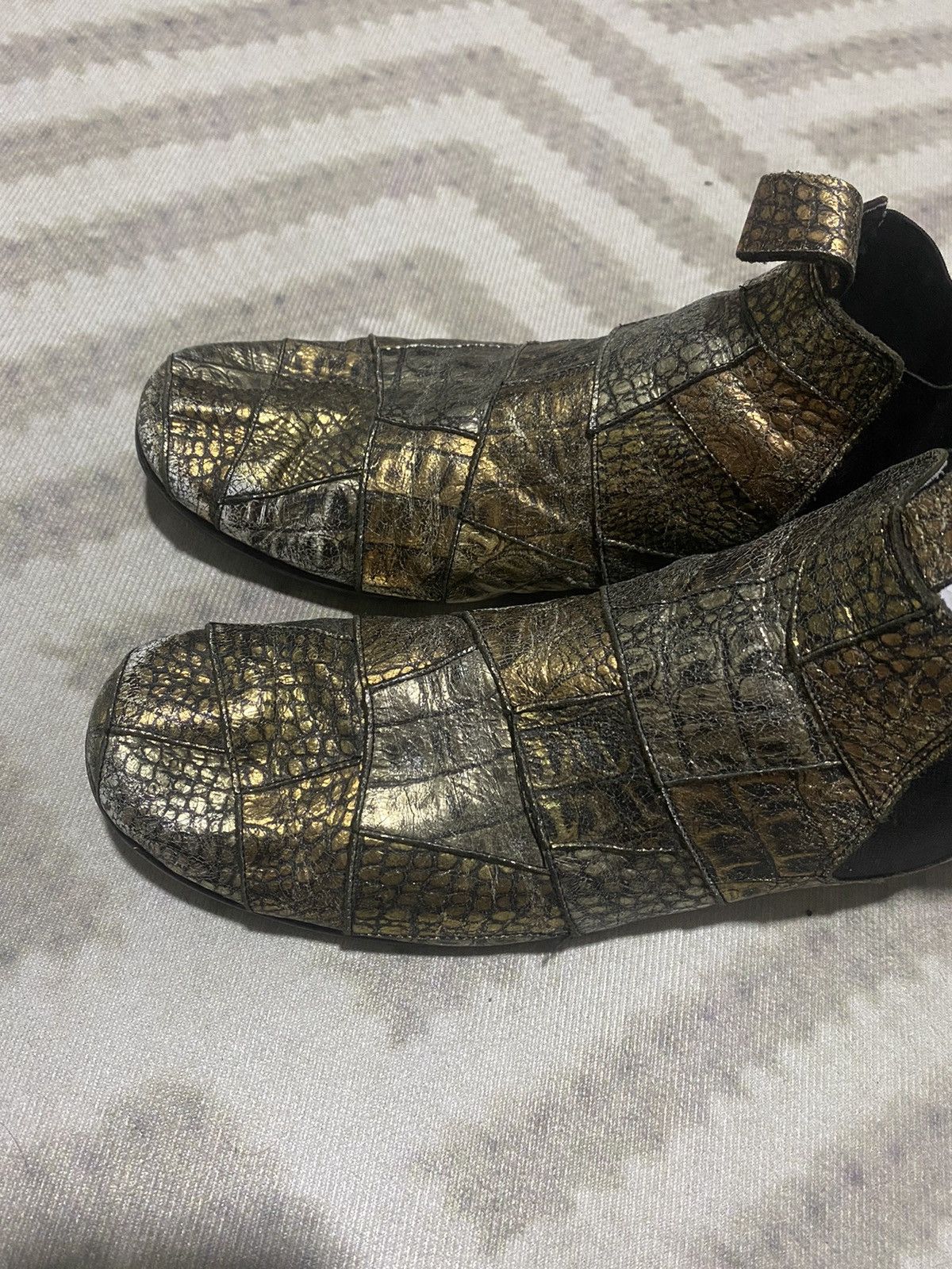 Comme des Garcons Homme Plus SUPER RARE‼️ CdgHP Pythons Patchwork Exotic Chelsea Boots Size US 12 / EU 45 - 6 Thumbnail