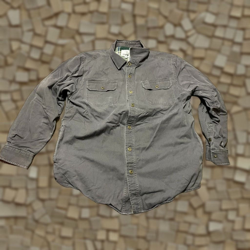 Vintage MOCOTONO Jacket Men's Large Gray Fleece Lined Button Up Snap Size US L / EU 52-54 / 3 - 1 Thumbnail