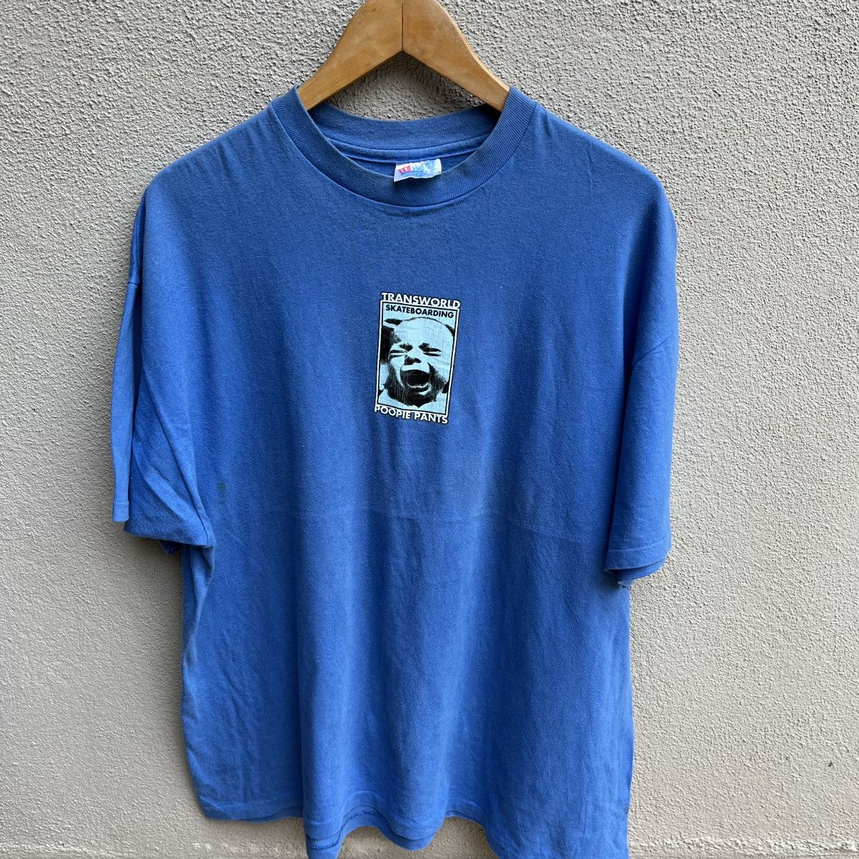 Powell Peralta Vintage rare 90s TRANSWORLD skateboarding tee poopie pants Size US XL / EU 56 / 4 - 2 Thumbnail