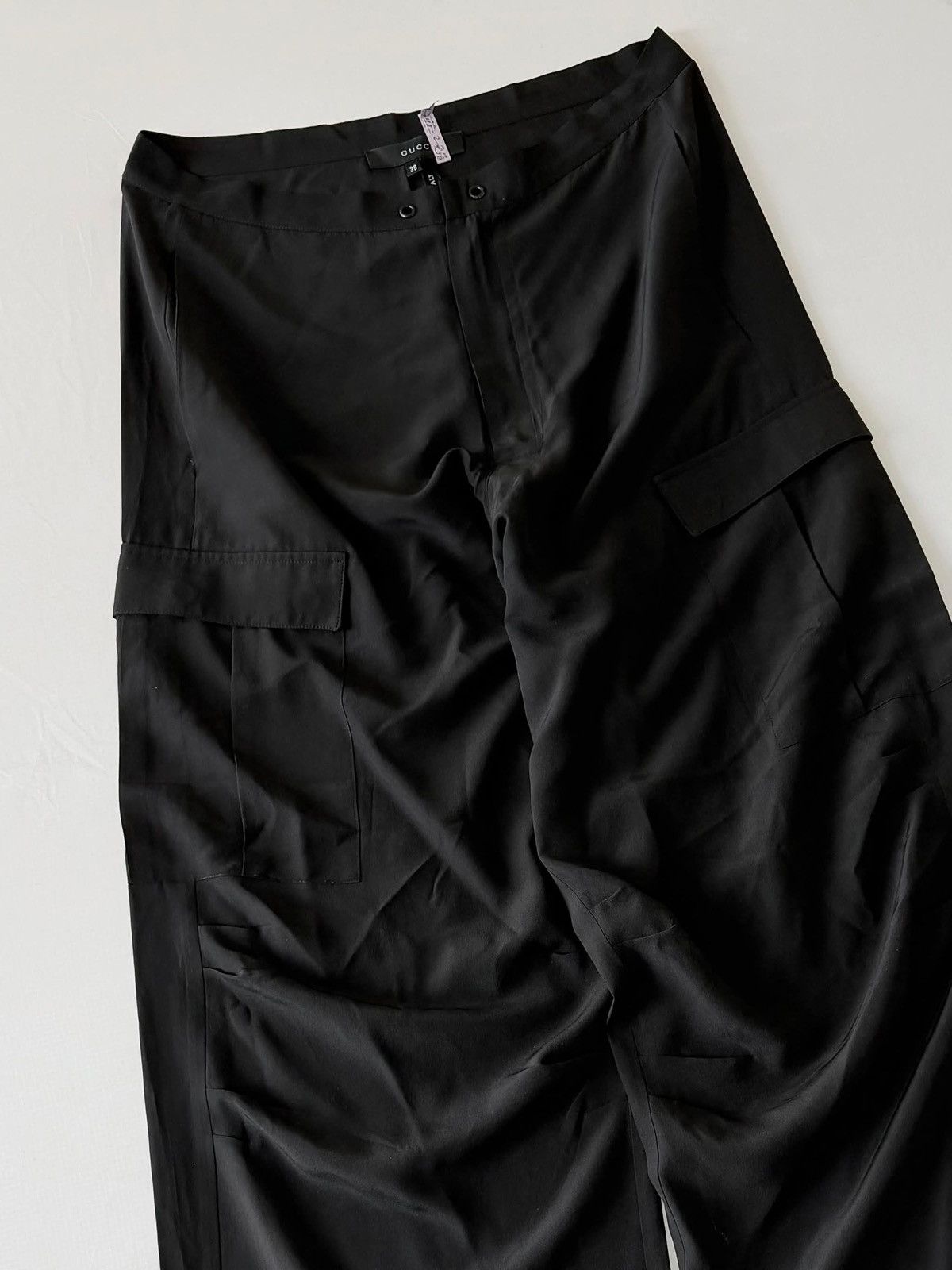 Gucci Gucci by Tom Ford 2001 Cargo Silk Wide Leg Pants Size US 32 / EU 48 - 3 Thumbnail