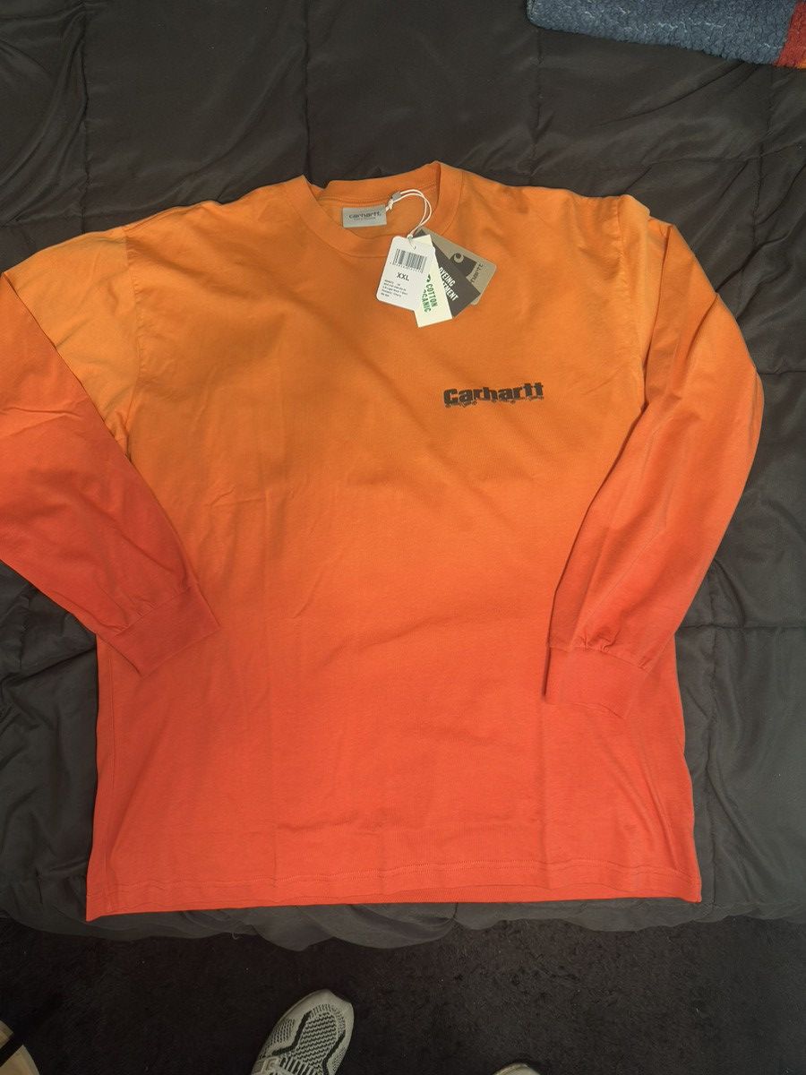 Carhartt Wip Loosen Up Orange Gradient Long Sleeve Tee Size US XXL / EU 58 / 5 - 3 Thumbnail