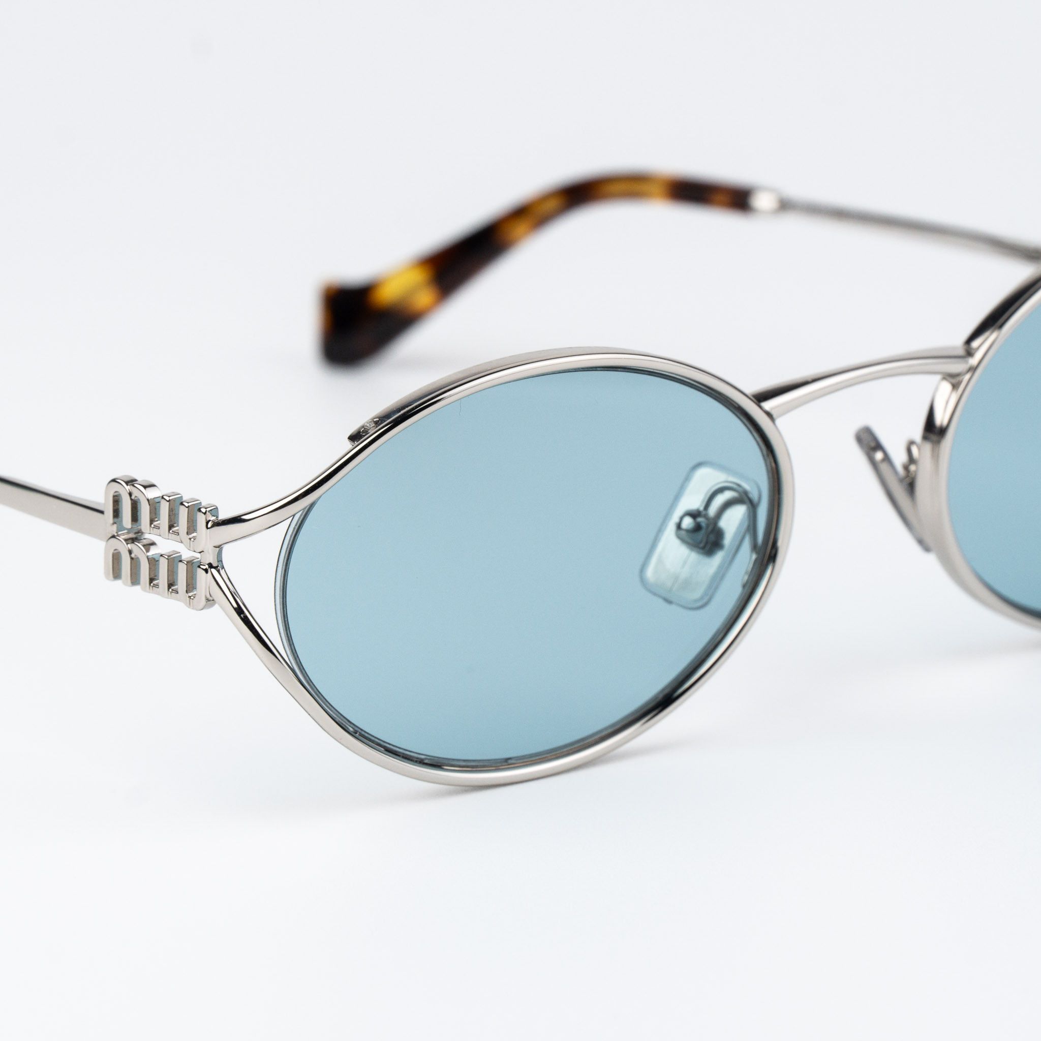 Miu Miu Miu Miu Women Sunglasses LOGO MU52YS 1BC20R NEW AUTHENTIC Size ONE SIZE - 6 Thumbnail