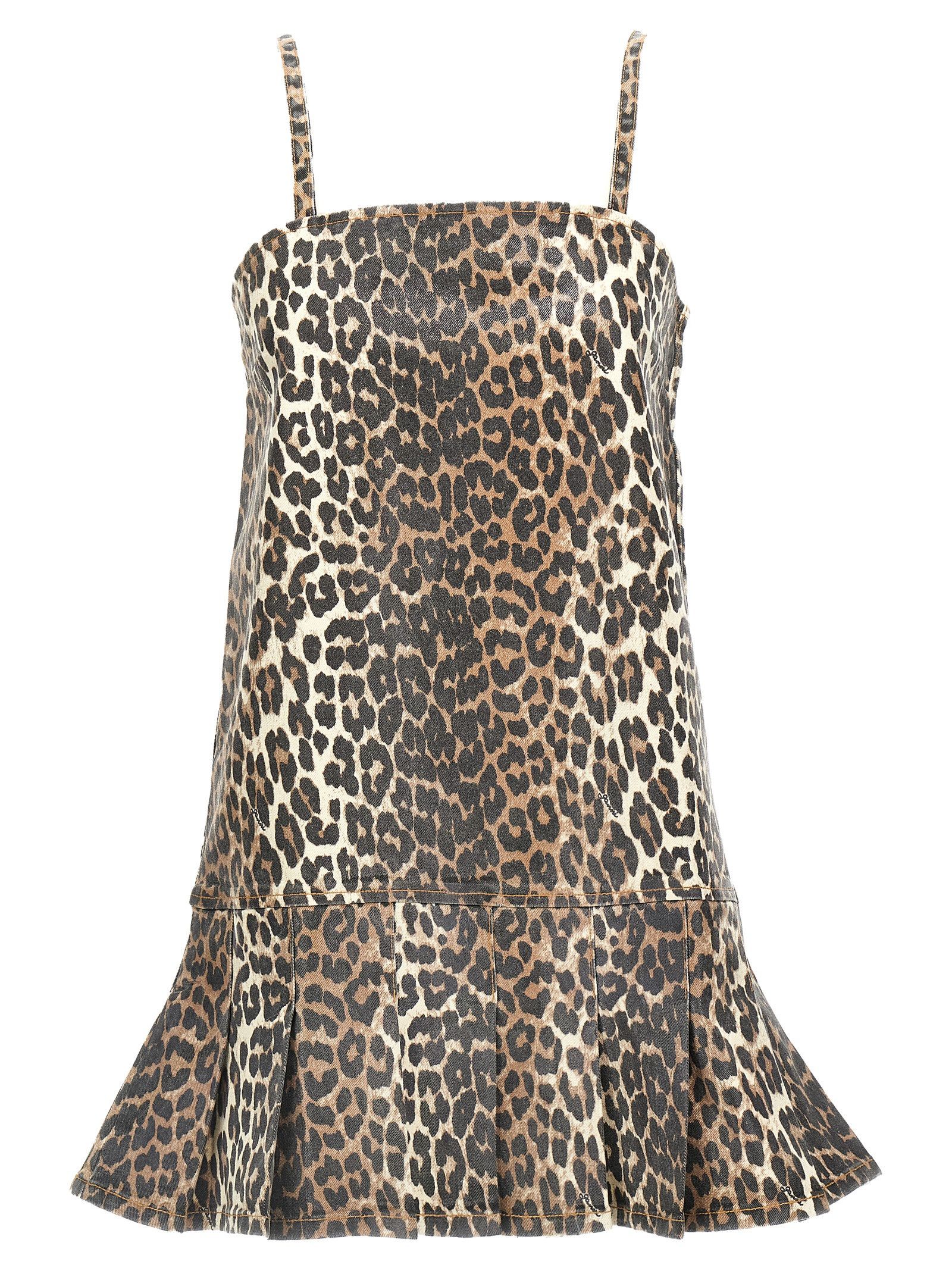 Ganni Leopard Mini Dress Size XS / US 0-2 / IT 36-38 - 1 Thumbnail