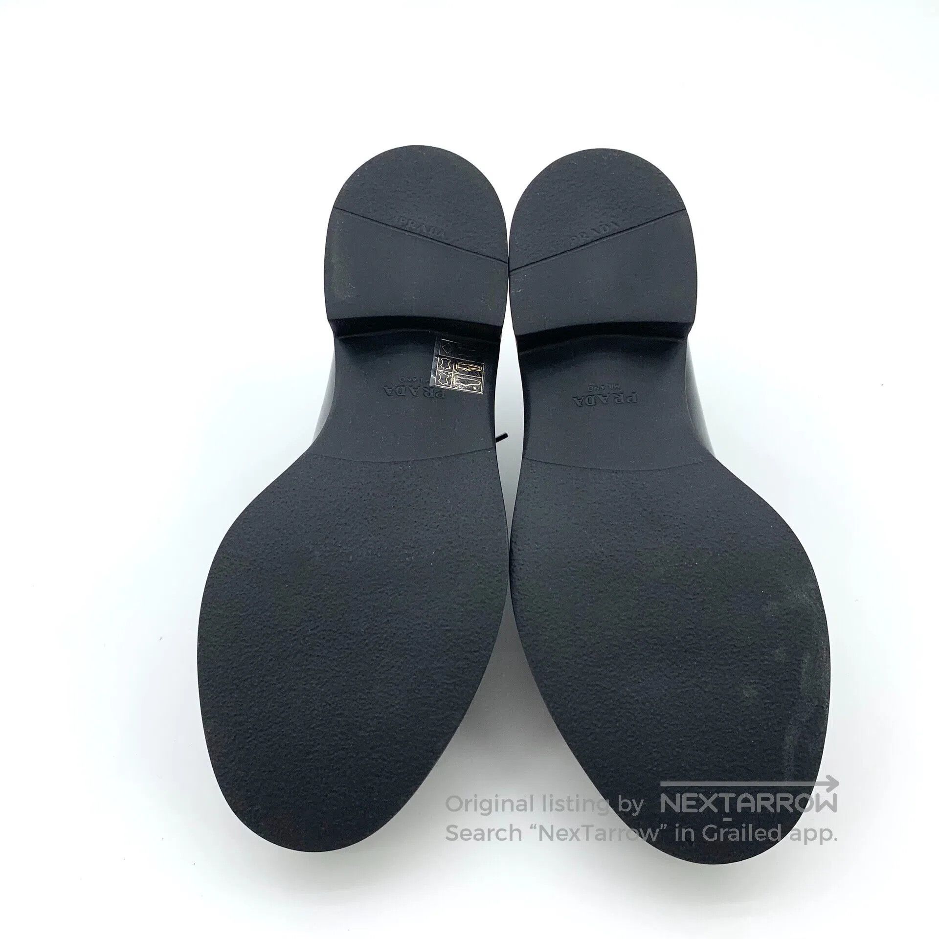 Prada Prada Black Leather Laced Casual Flat Loafers| Size US 4.5 / IT 34.5 - 5 Thumbnail