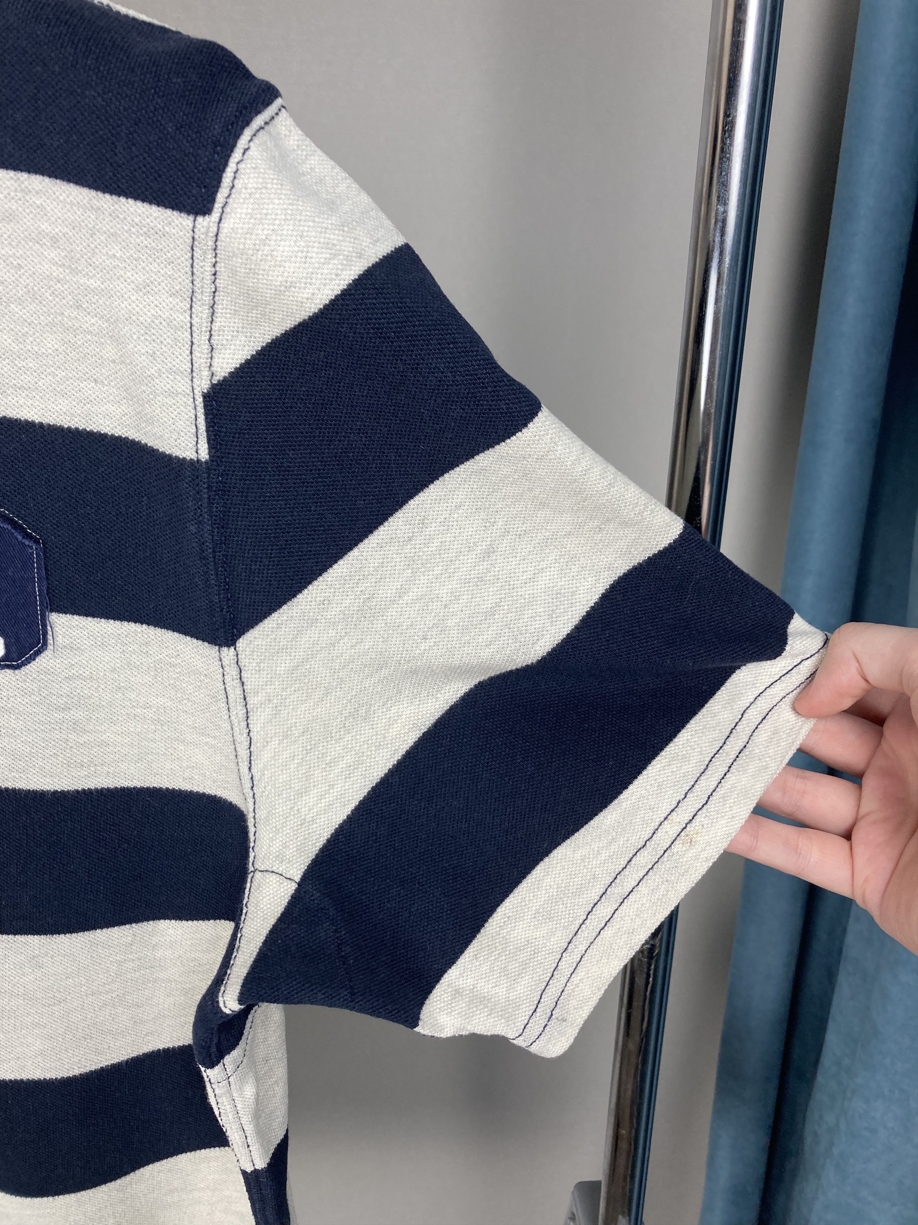 Polo Ralph Lauren PRL Ralph Lauren P-Wing Stripped Cheef Keef Polo Shirt 90s Size US XL / EU 56 / 4 - 4 Thumbnail