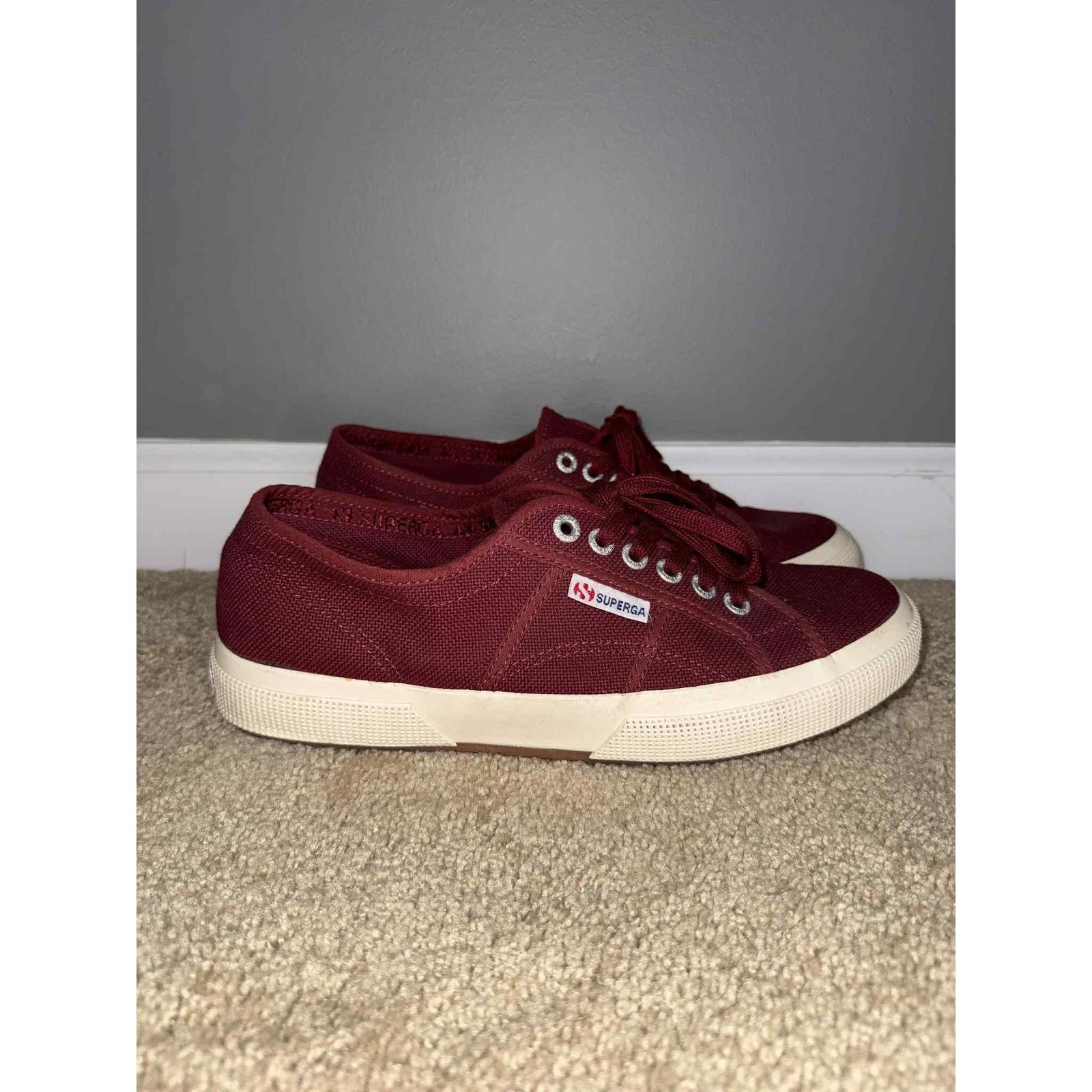 Superga Superga 2750 Cotu Trainer Sneaker Burgundy Women's 42/10.5 Size US 10.5 / IT 40.5 - 2 Thumbnail