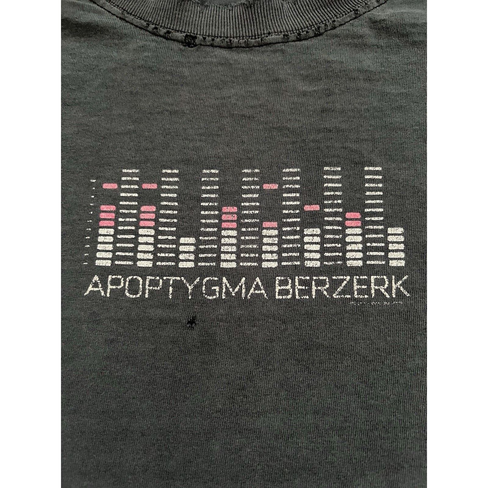 Hanes Vintage Apoptygma Berzerk Rare Y2K Distressed Faded Tee XL Size US XL / EU 56 / 4 - 10 Thumbnail