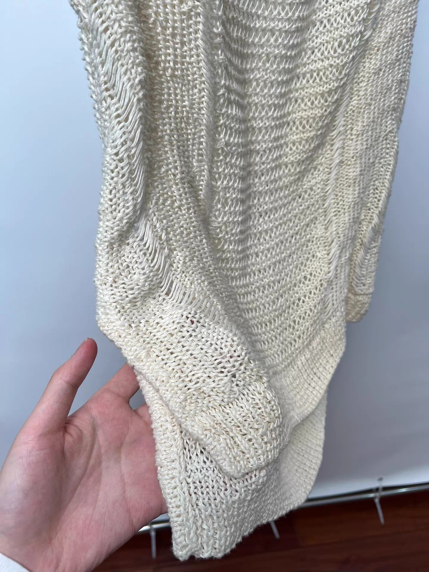 Helmut Lang Helmut Lang Open Knit Cami Cream S Size US S / EU 44-46 / 1 - 4 Thumbnail