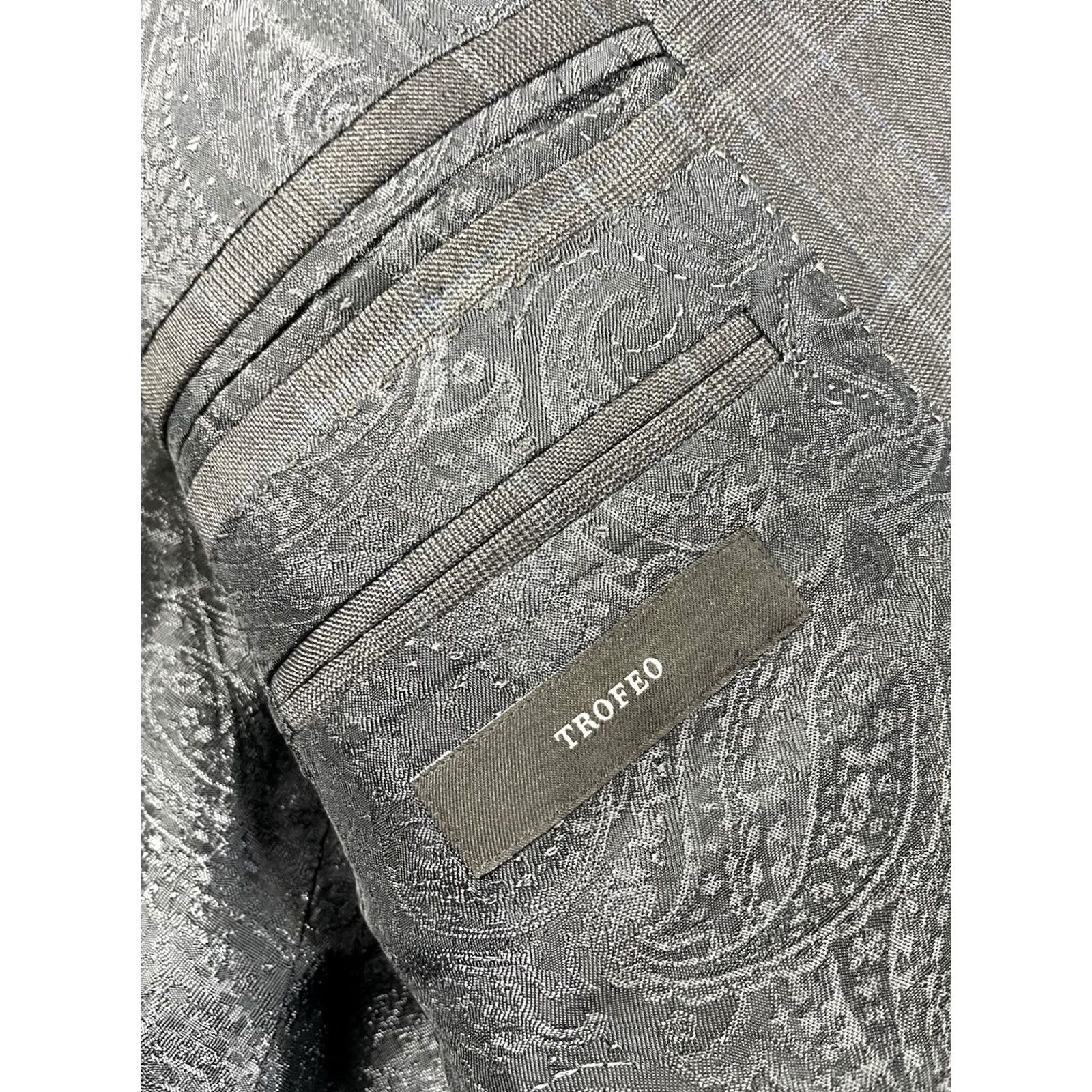 Ermenegildo Zegna Ermenegildo Zegna Su Misura Blazer Sport Coat Windowpane Check Plaid Gray Wool 44R Mens Size 44R - 5 Thumbnail