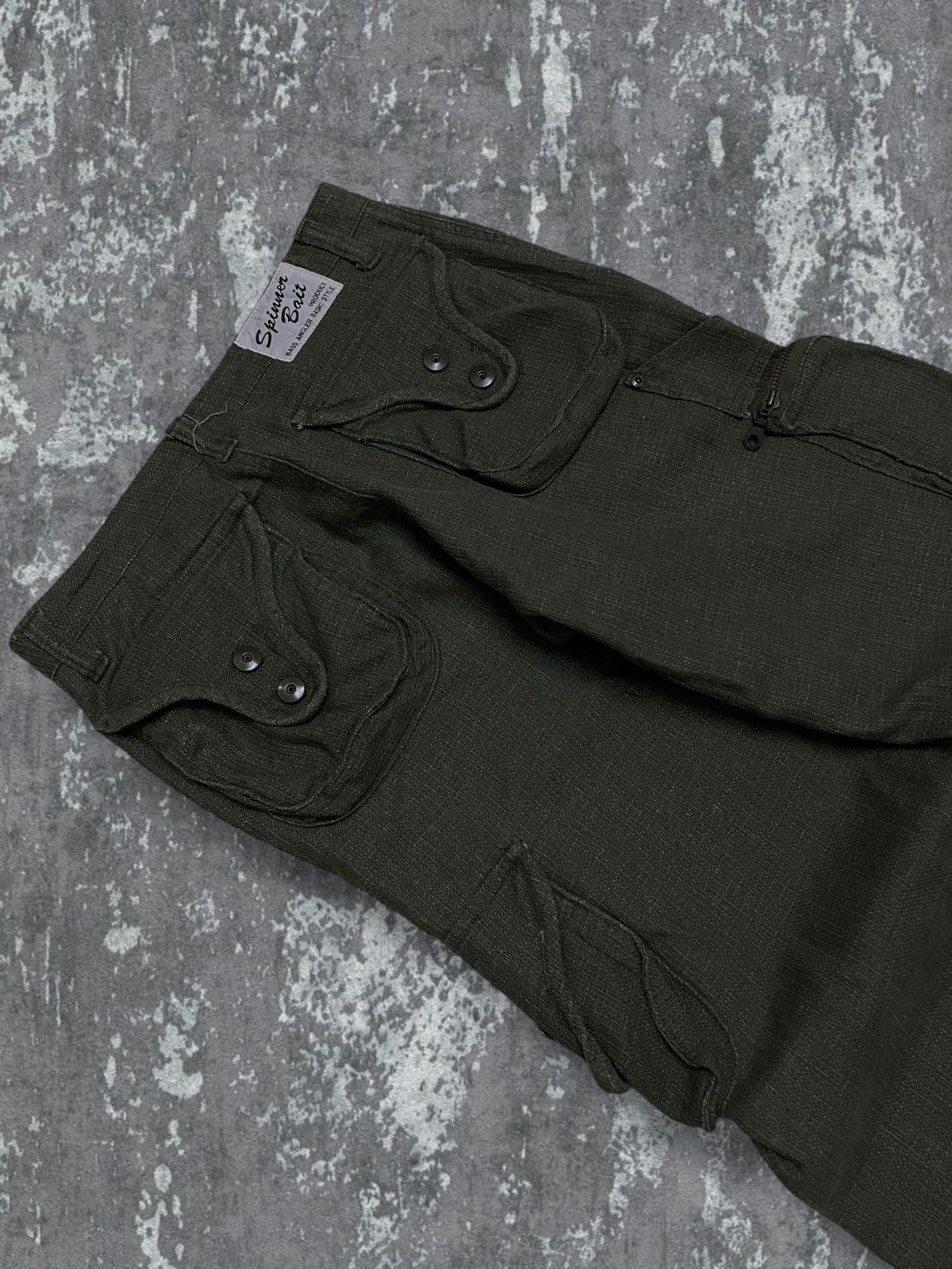 Japanese Brand Vintage Rare 90s Japan Spinner Bait Army Style Goa Cargo Size US 29 - 12 Thumbnail