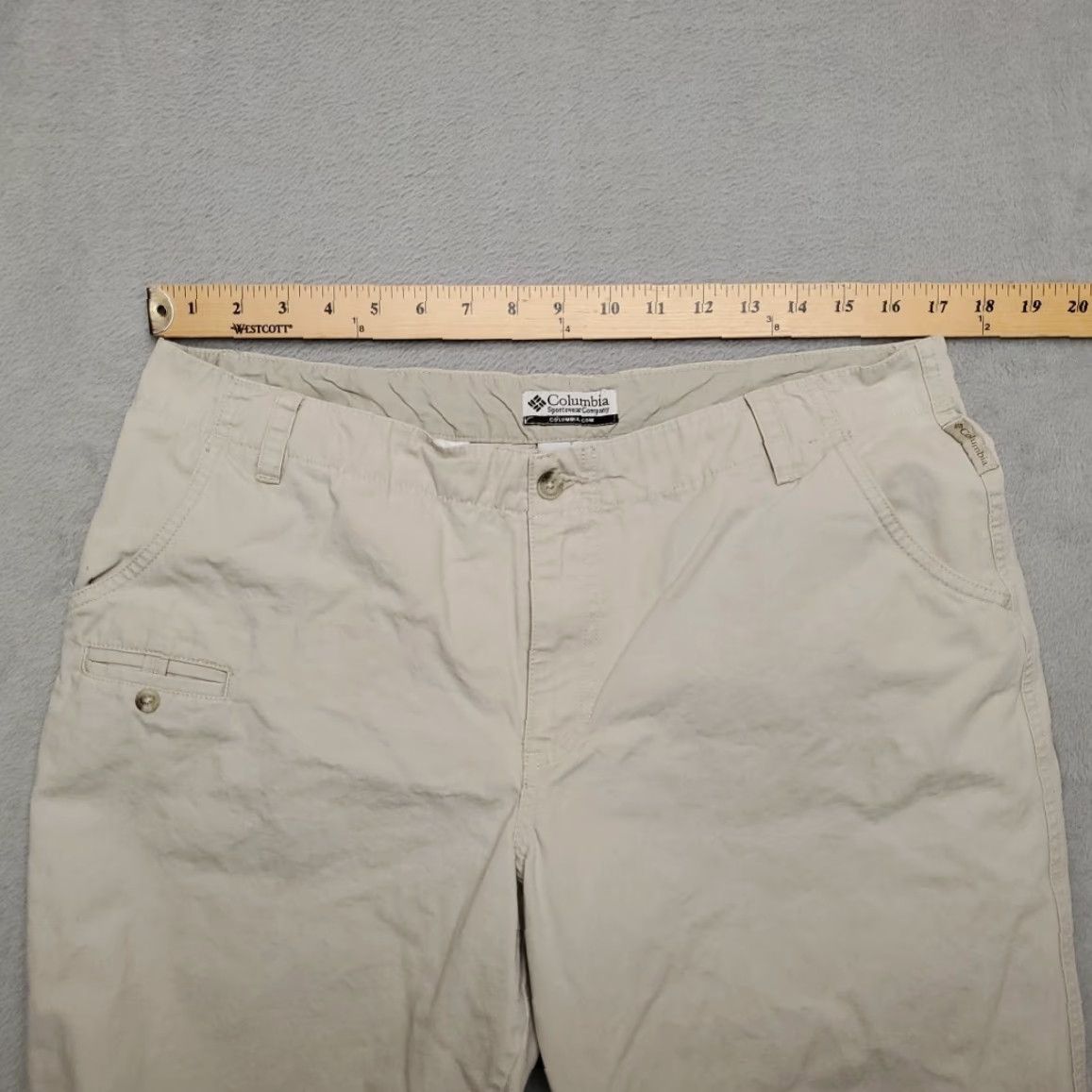 Vintage VINTAGE Columbia Pants Womens 14 Beige 100% Cotton Flat Front Lightweight Outdoors Gorp Size 36" / US 14 / IT 50 - 7 Thumbnail