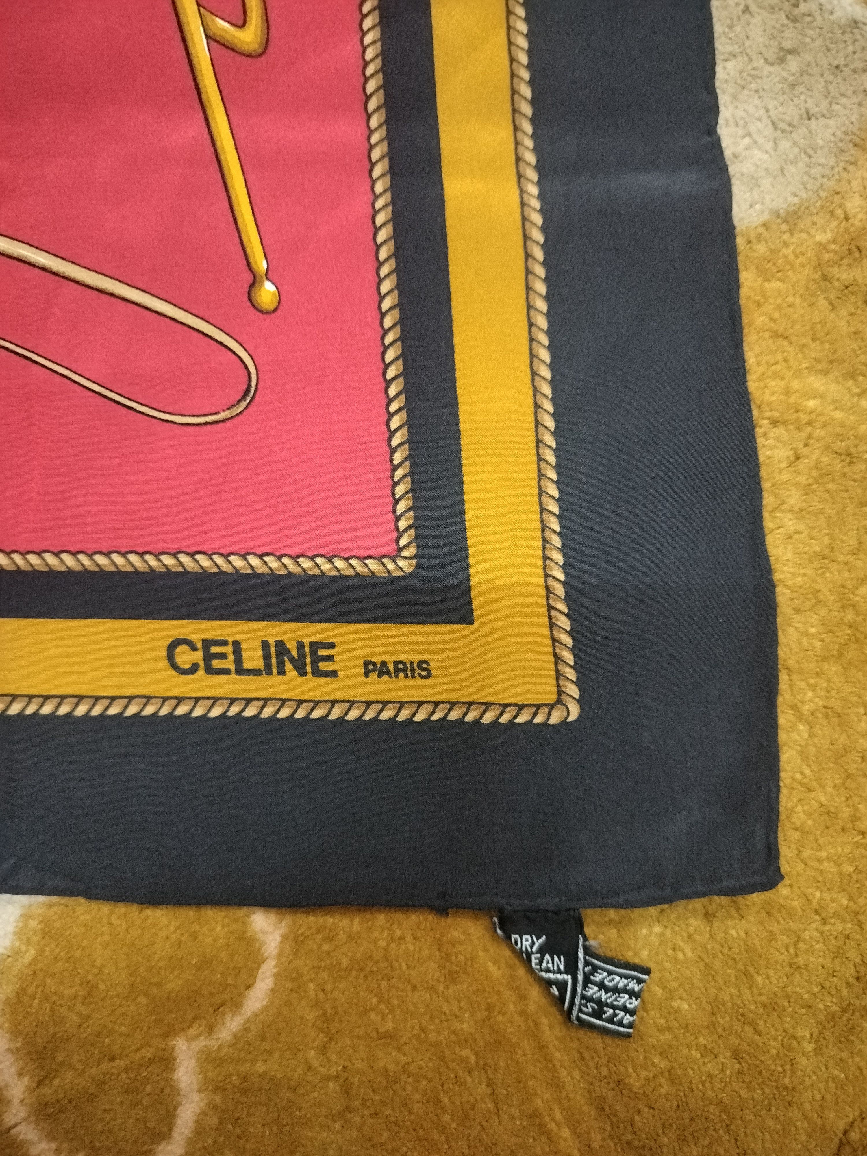 Celine × Designer Vintage Celine Paris luxury silk scarves Size ONE SIZE - 2 Thumbnail