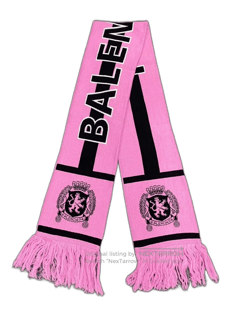 Balenciaga Balenciaga Pink Cashmere Blend Logo Scarf. Size ONE SIZE - 1 Thumbnail