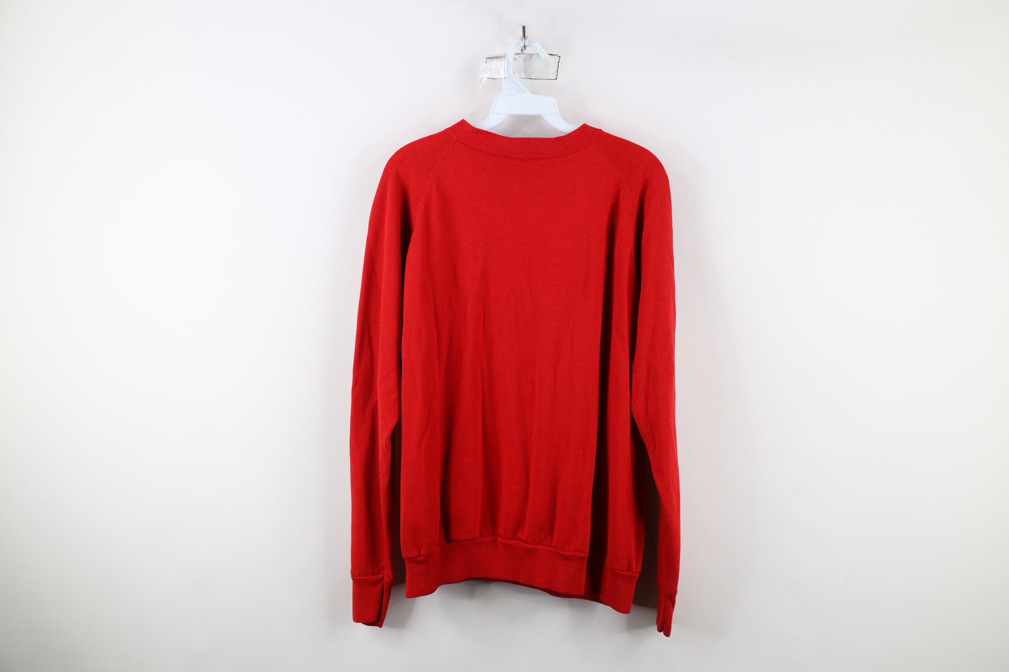 Vintage Vintage 70s 80s Streetwear Blank Raglan Sweatshirt Red USA Size XL / US 12-14 / IT 48-50 - 11 Thumbnail