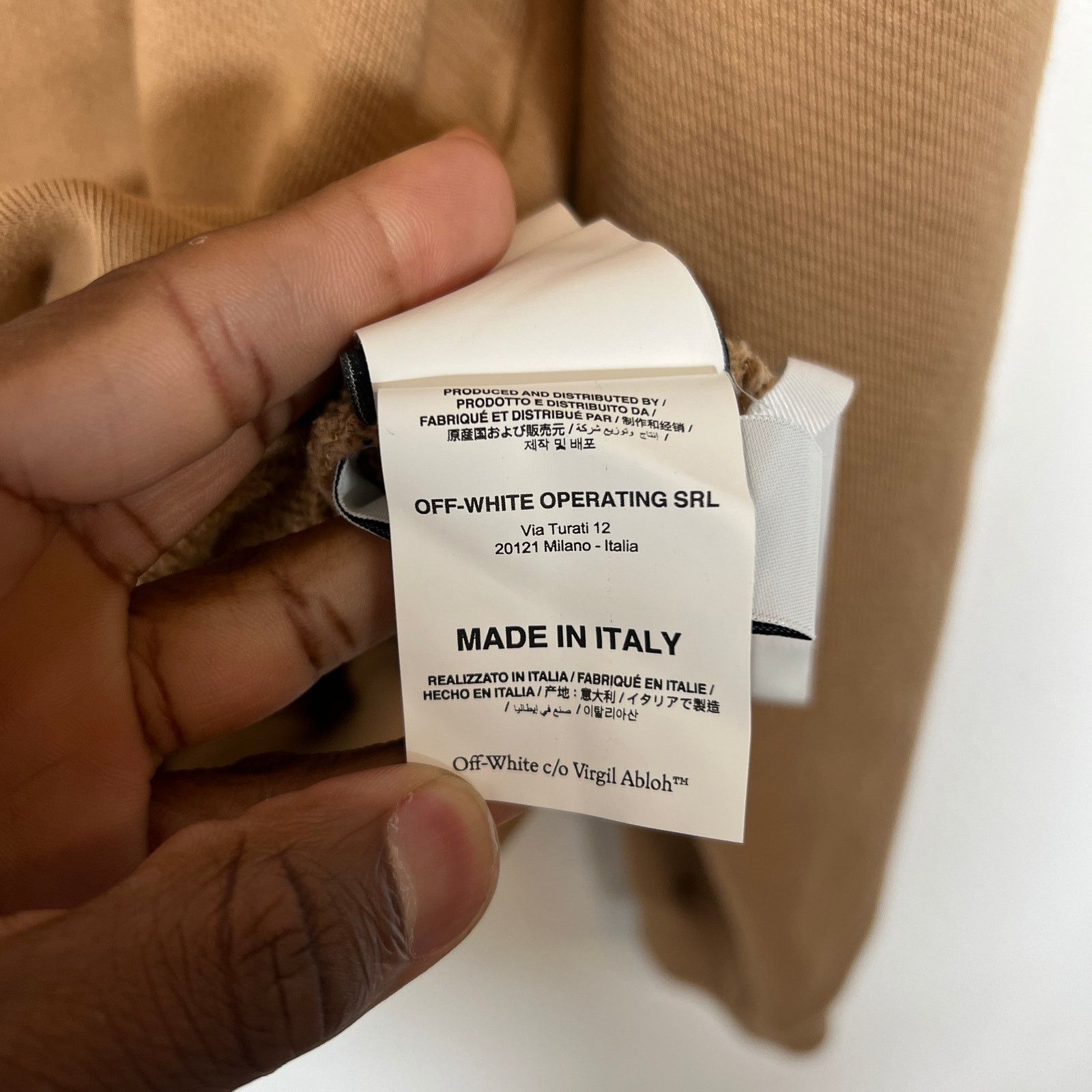 Off-White Off-White Brown Diagonal Logo Hoodie Size S Size US S / EU 44-46 / 1 - 4 Thumbnail