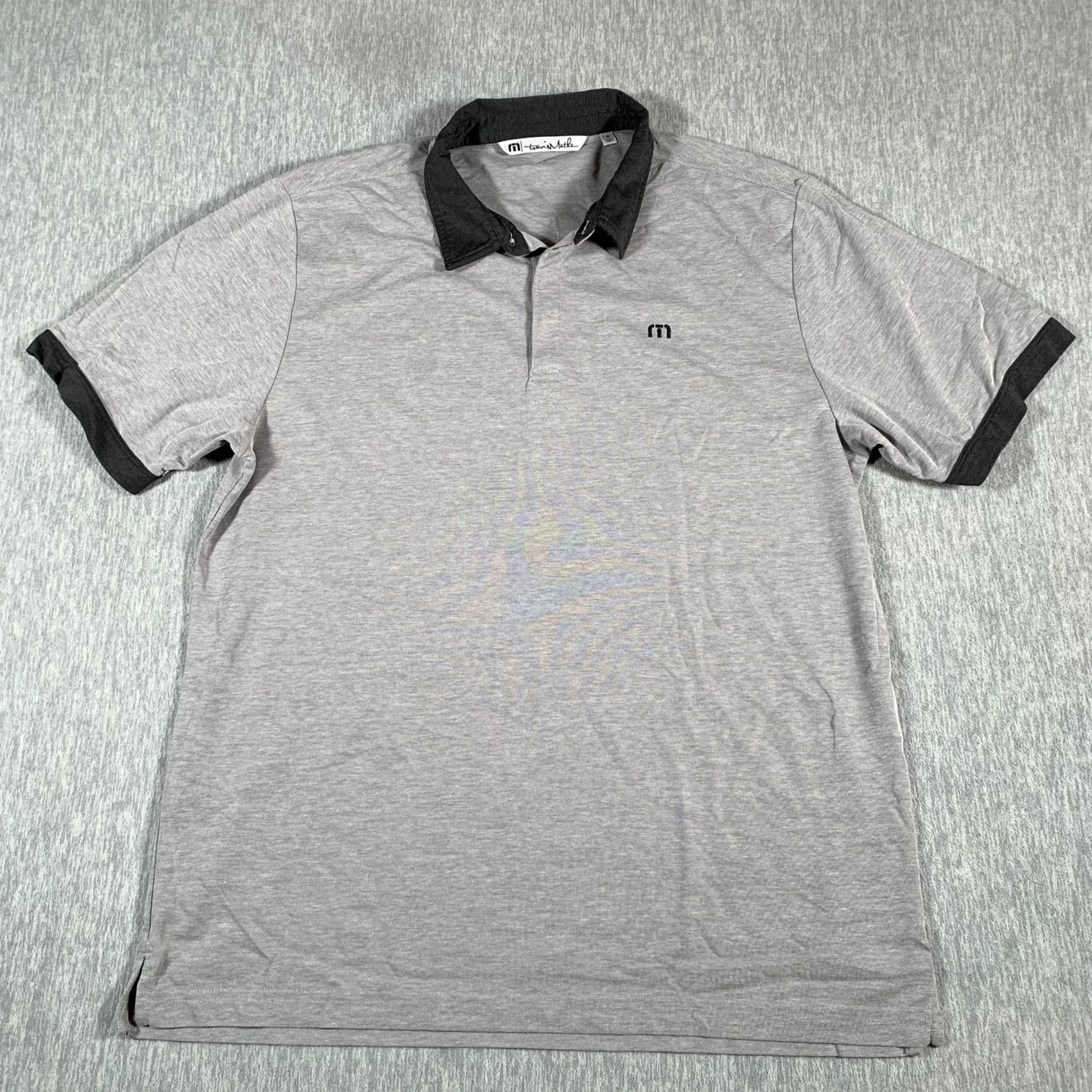 TravisMathew VINTAGE Travis Mathew Polo Shirt Mens XL Gray Pima Cotton Golf Contrast Collar Size US XL / EU 56 / 4 - 2 Thumbnail