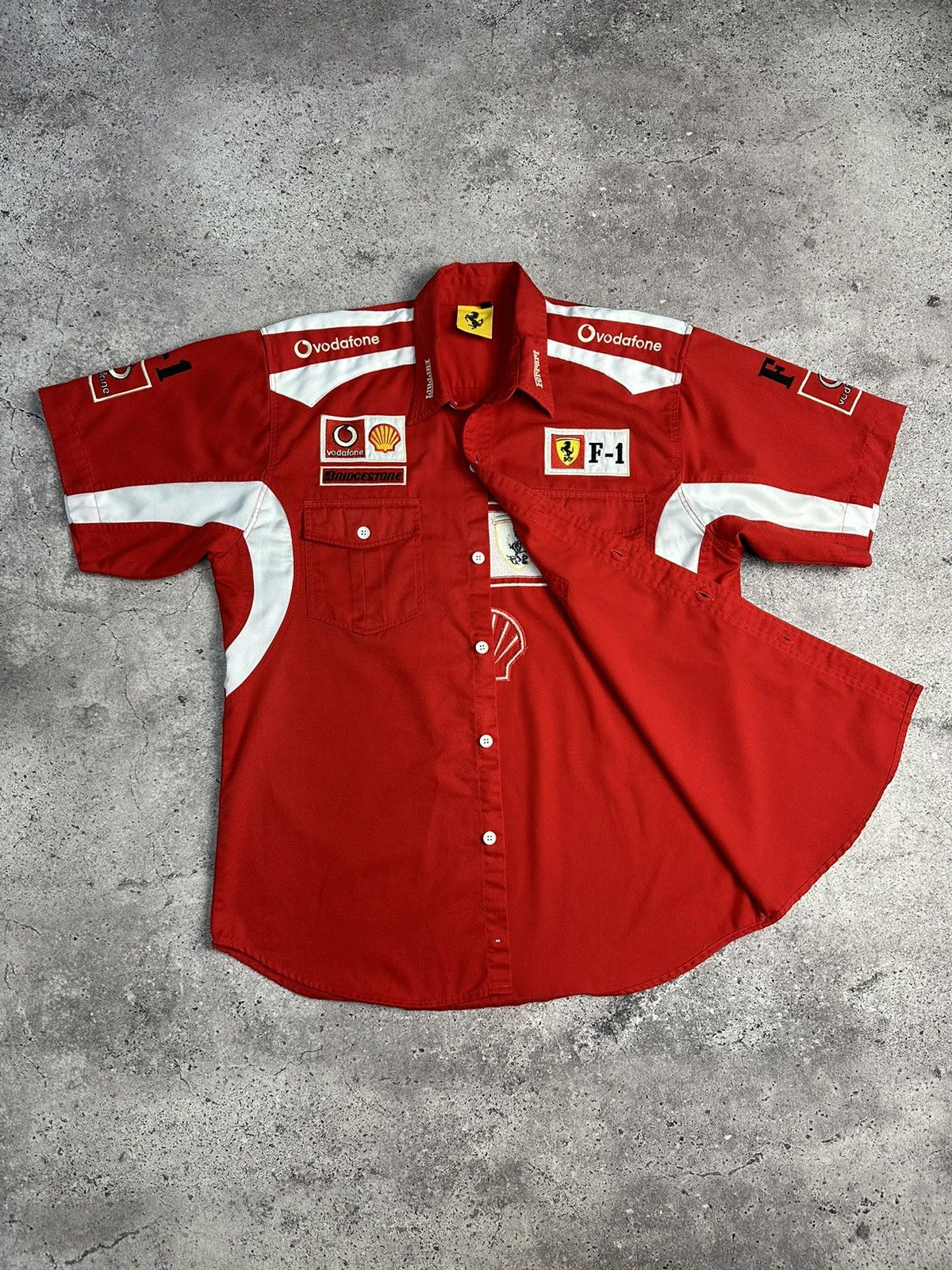Ferrari × Vintage Vintage Ferrari Y2K Racing Jersey Shirt Formula Archival F-1 Size US XL / EU 56 / 4 - 7 Thumbnail