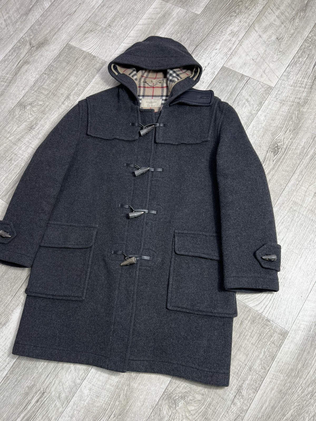 Burberry Vintage Burberry Wool Coat Luxury Old Money London Size US L / EU 52-54 / 3 - 3 Thumbnail