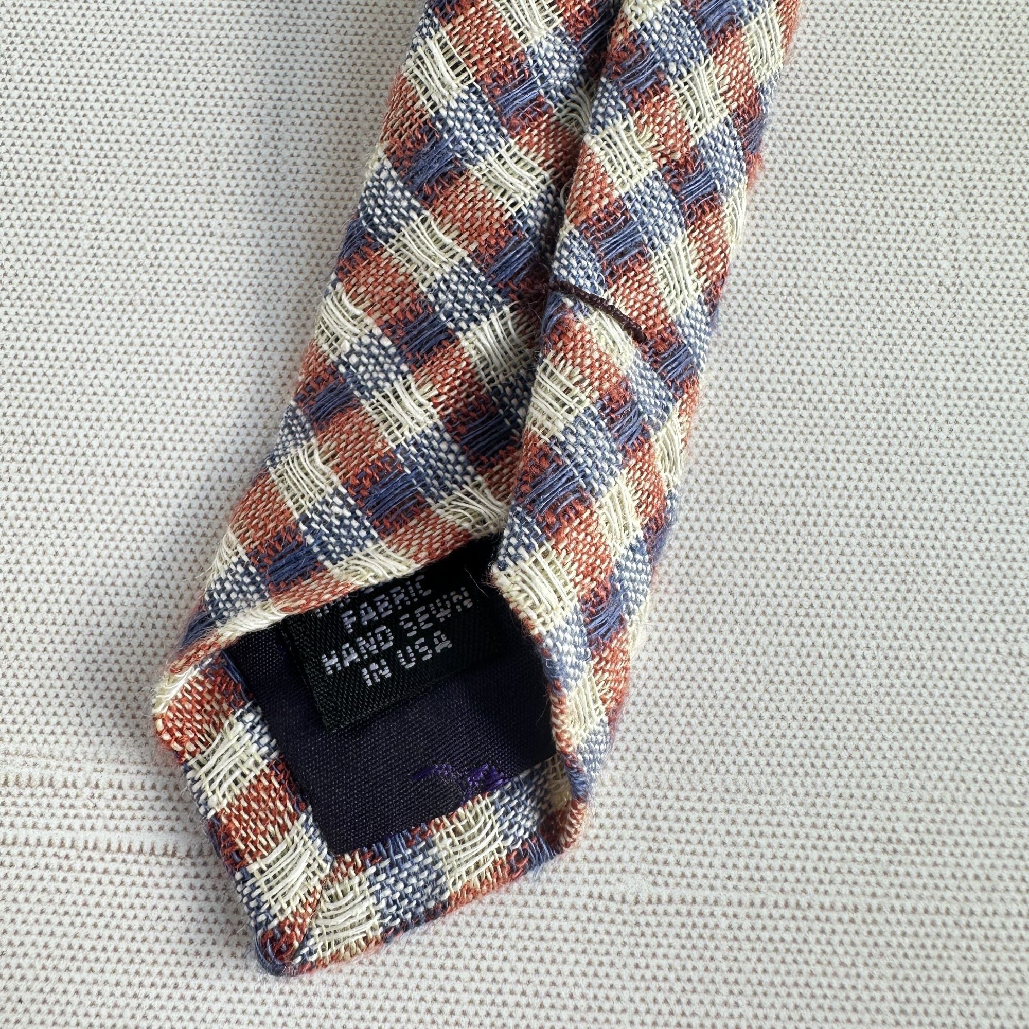 Other Vintage Everett Plaid Cotton Tie 60"L X 2.5"W Made In USA Re Size ONE SIZE - 5 Thumbnail