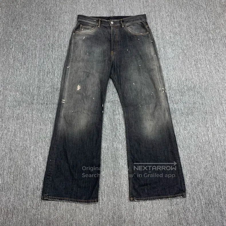Acne Studios Acne Studios Black Graffiti Washed Vintage Wide-Leg Denim Size US 32 / EU 48 - 1 Thumbnail