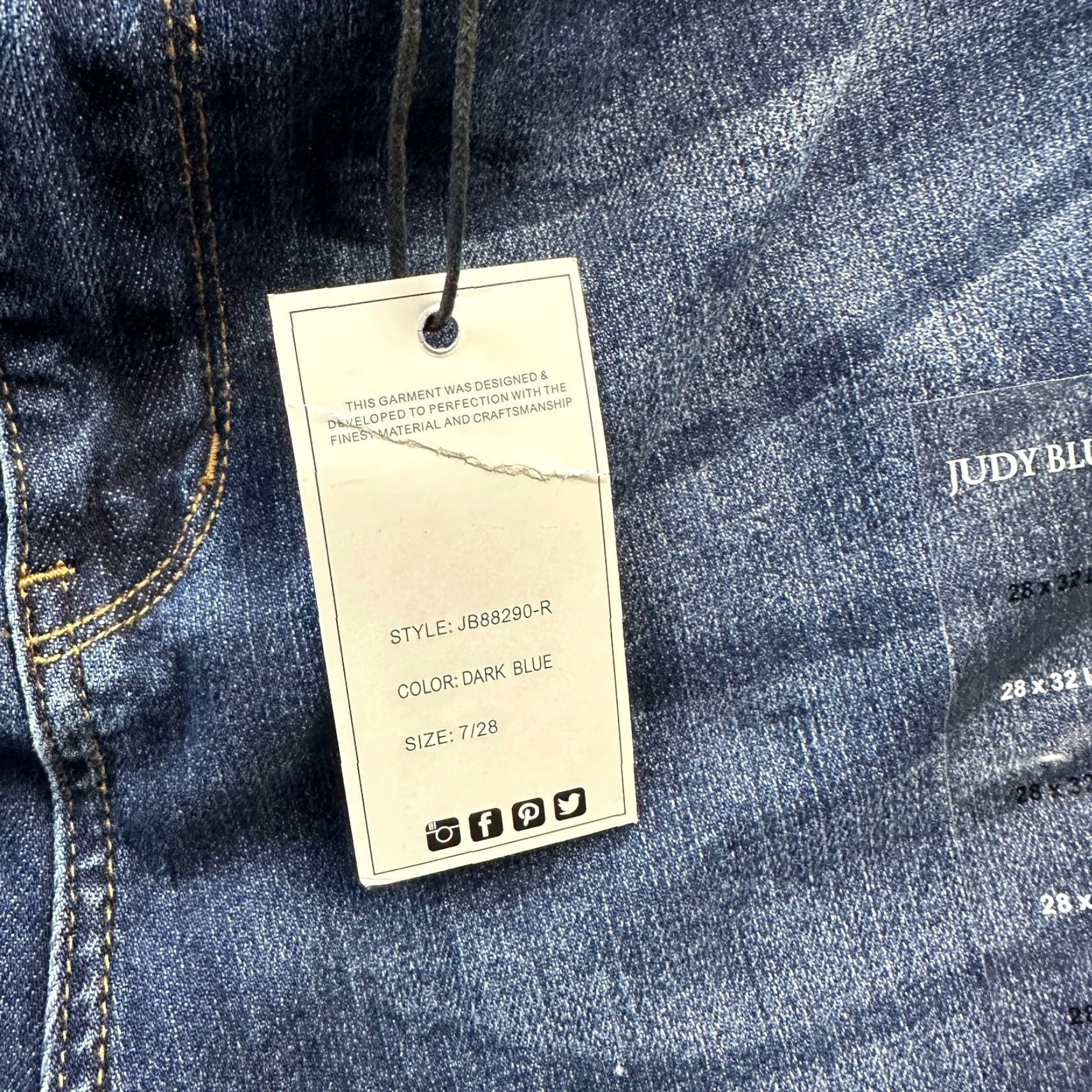 Denime Judy Blue Jeans Womens 7 28x32 Blue Denim Slim Bootcut Size 28" / US 6 / IT 42 - 5 Thumbnail