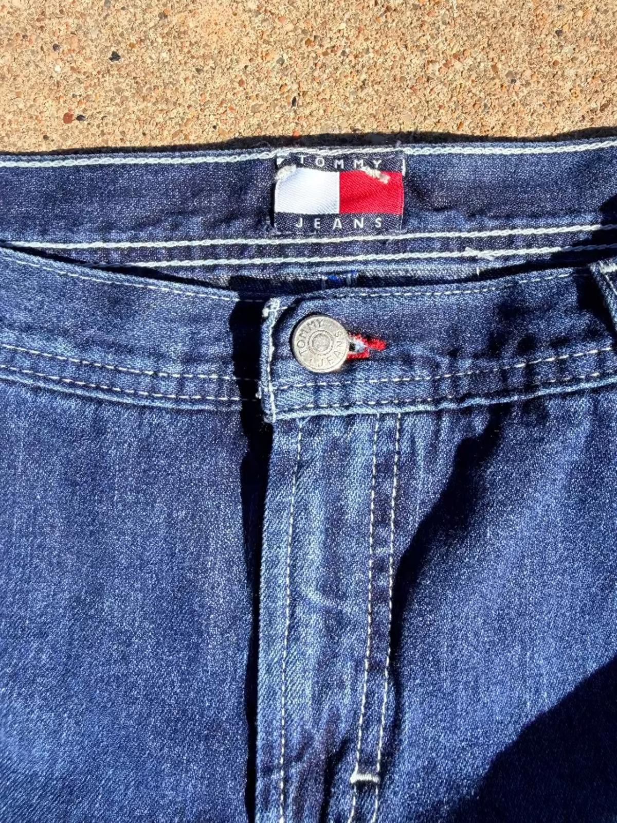 Tommy Hilfiger Tommy Jeans Denim Mini Skirt (Y2K Carpenter Style) Size 36" / US 14 / IT 50 - 5 Thumbnail
