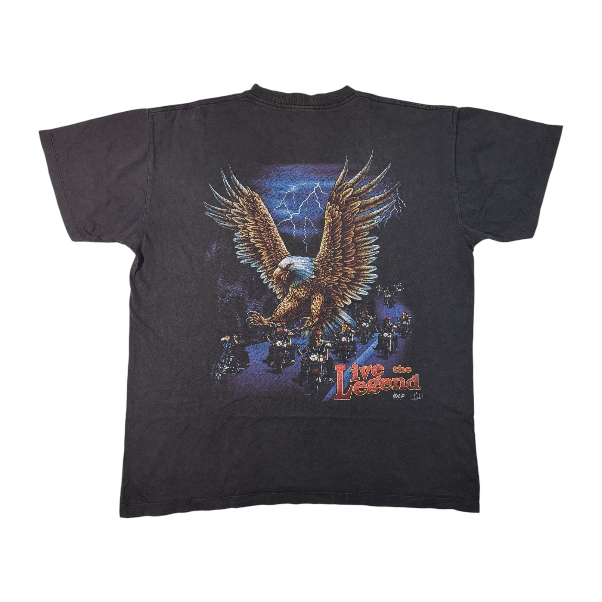 Vintage Vintage Live the Legend Distressed T-shirt Size US XL / EU 56 / 4 - 2 Thumbnail