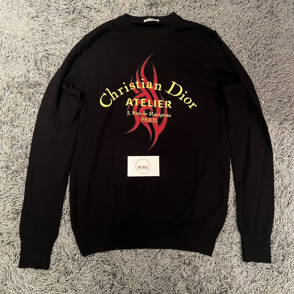 Dior Christian Dior Atelier knitwear jumper sweatshirt black fire Size US S / EU 44-46 / 1 - 1 Thumbnail