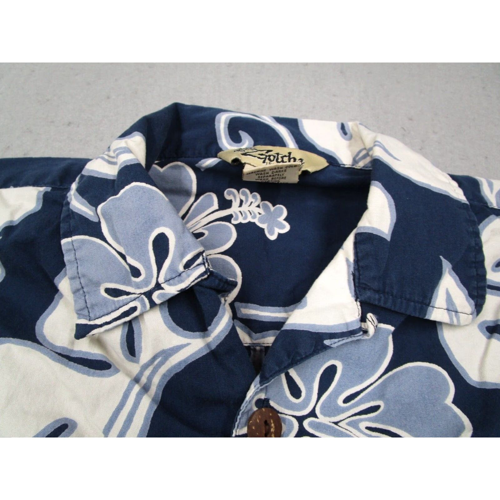 Gotcha VINTAGE Gotcha Hawaiian Shirt Mens Small Blue Floral Short Sleeve Button Up Size US S / EU 44-46 / 1 - 2 Thumbnail