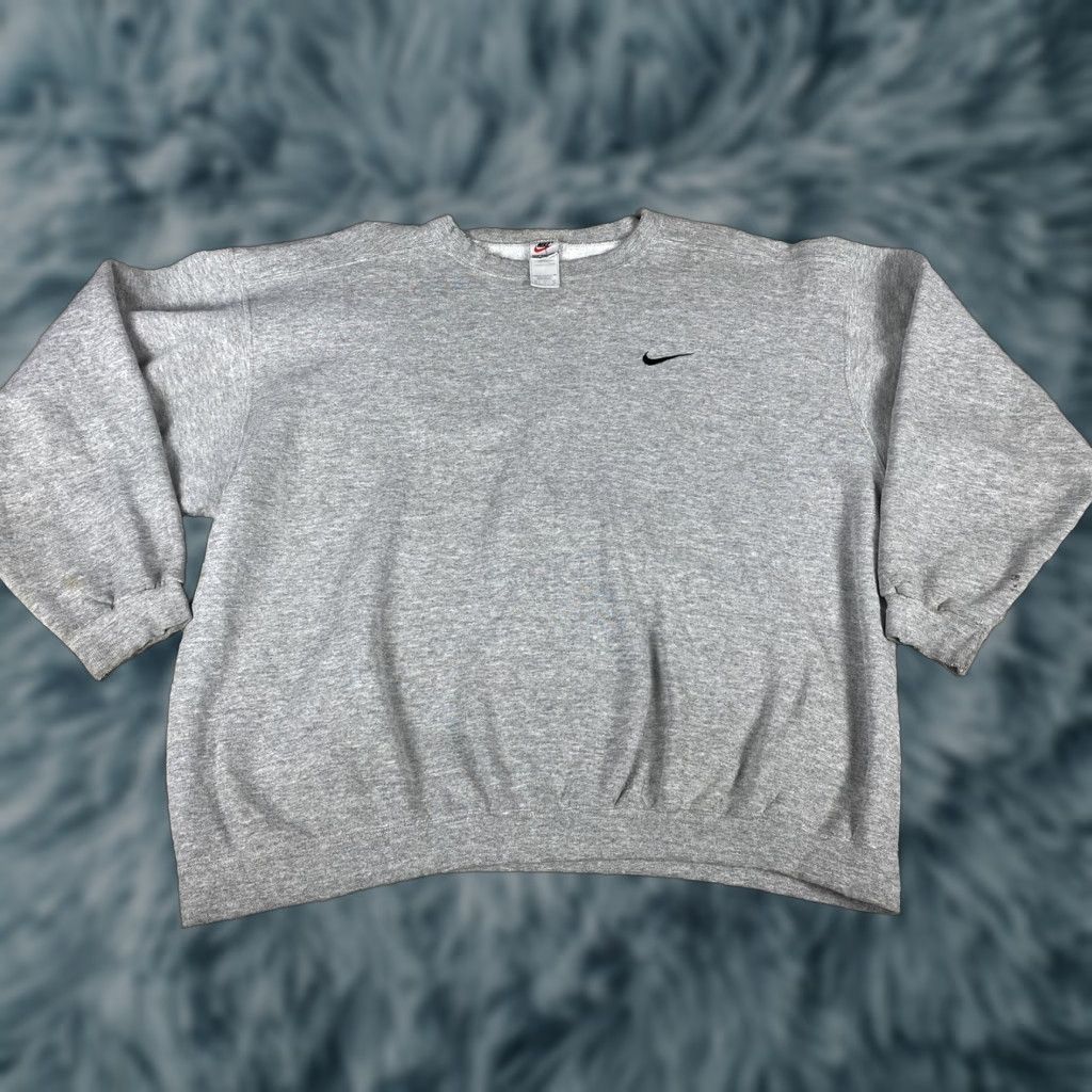 Nike Nike Air Small Swoosh Crewneck Sweatshirt 2XL Tall Heather Gray Travis Scott Mens Size US XXL / EU 58 / 5 - 1 Thumbnail