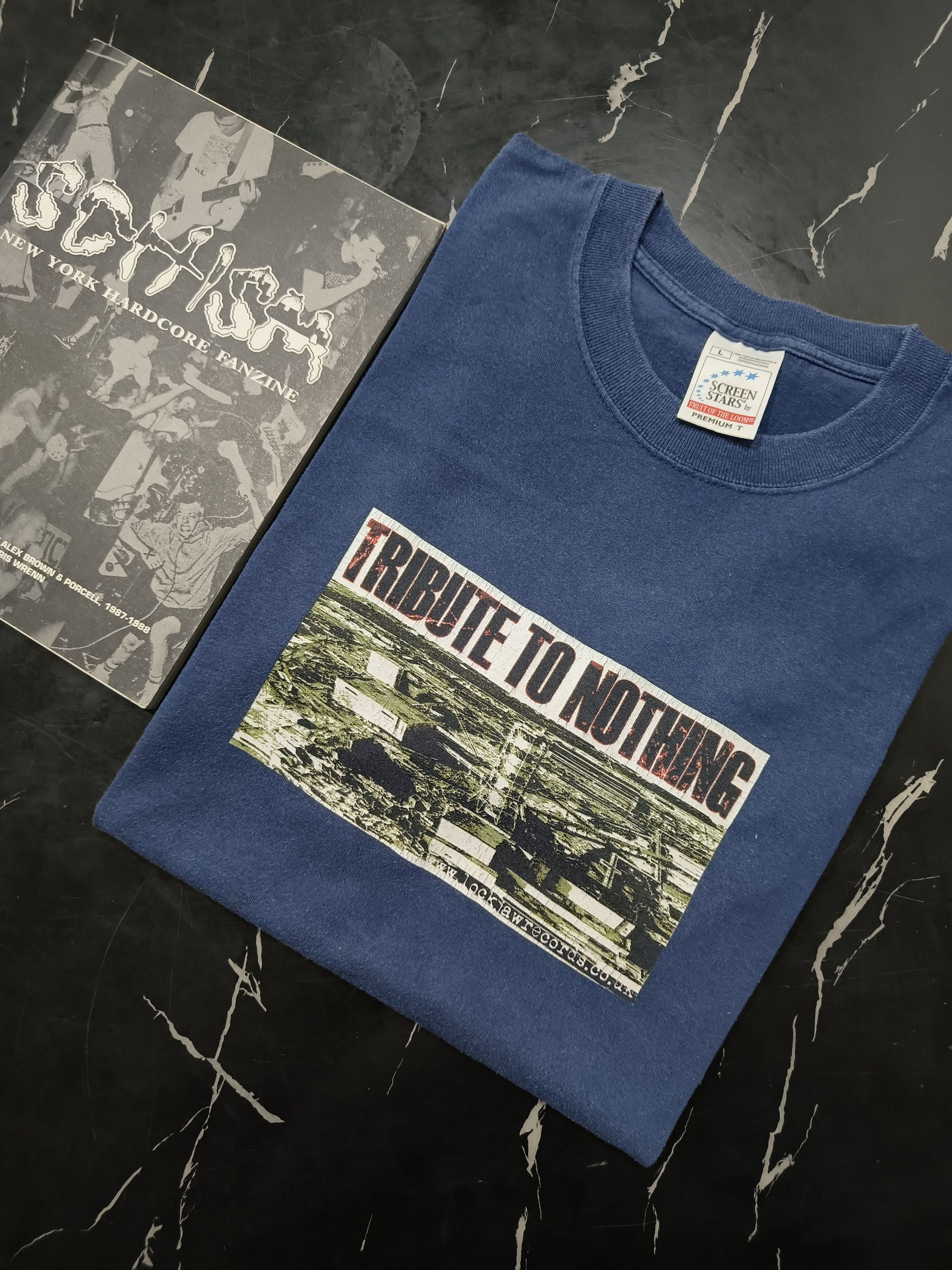 Band Tees Vintage 90s Tribute to nothing (navy) shirt Size US L / EU 52-54 / 3 - 1 Thumbnail