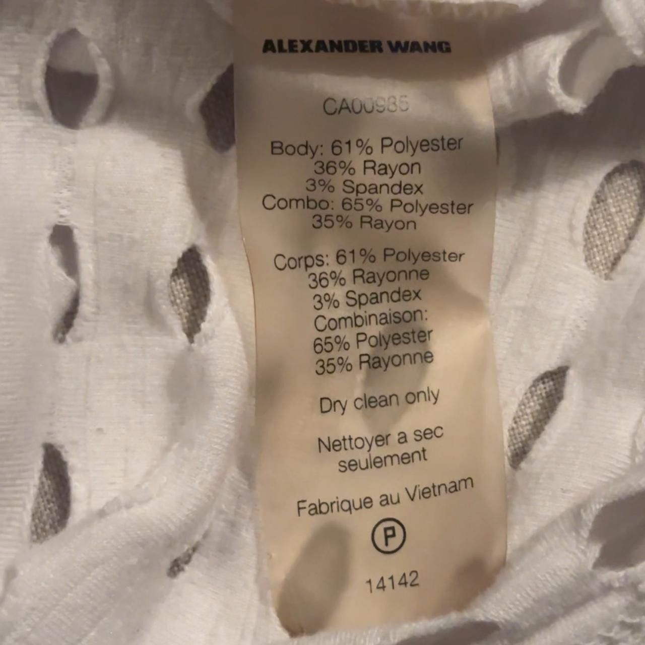 T by Alexander Wang T by Alexander wang perforated white tee Size US M / EU 48-50 / 2 - 5 Thumbnail
