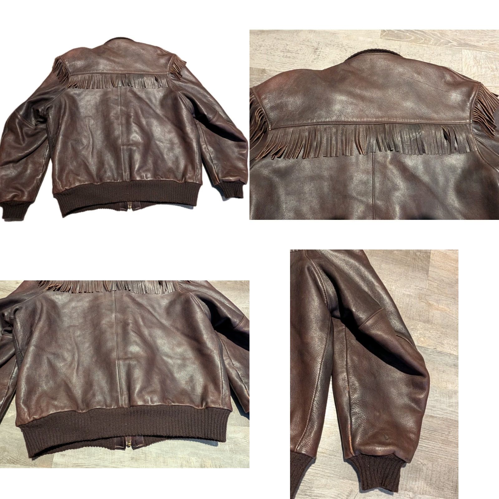 Vintage Vtg Uber Fringed Genuine Leather Bomber Jacket Minnesota USA XL 2XL Quilted Lined Brown 1970s Jacket Mens/Unisex Size XL / US 12-14 / IT 48-50 - 11 Thumbnail