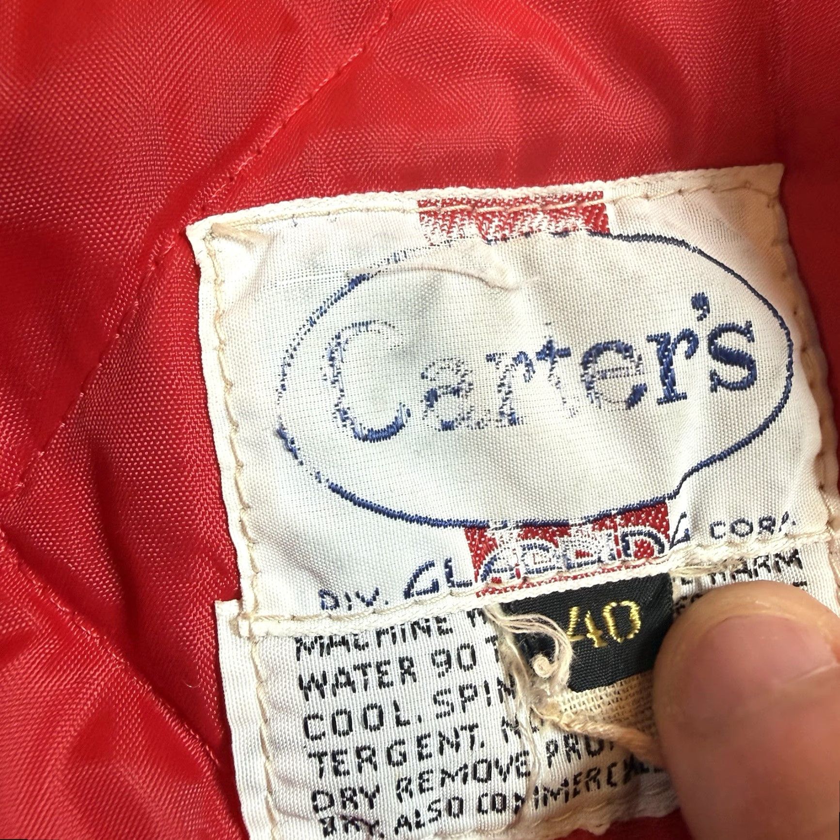 Vintage VINTAGE Carters Jacket Puffer Full Zip Mens 40 Orange 60’s Work Cotton" Size US XXS / EU 40 - 3 Thumbnail