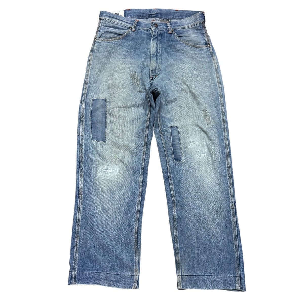 Japanese Brand CONEY Denim Carpenter Patchwork Work Pants Size US 32 / EU 48 - 2 Thumbnail